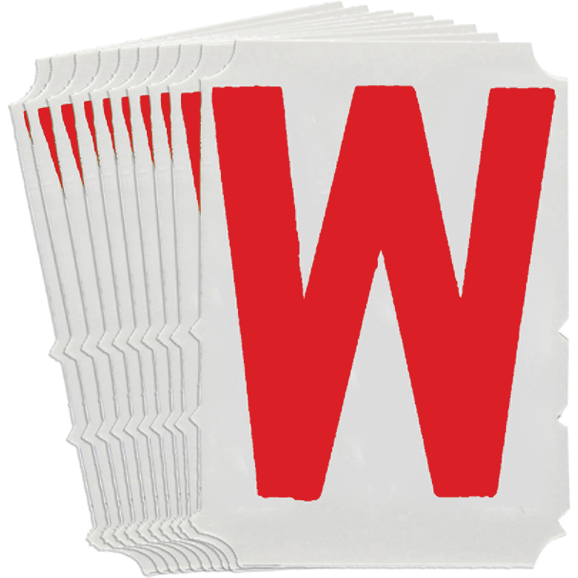 Étiquettes de lettres & chiffres gothiques individuels Quick-AlignMD, W, 4" h, Rouge