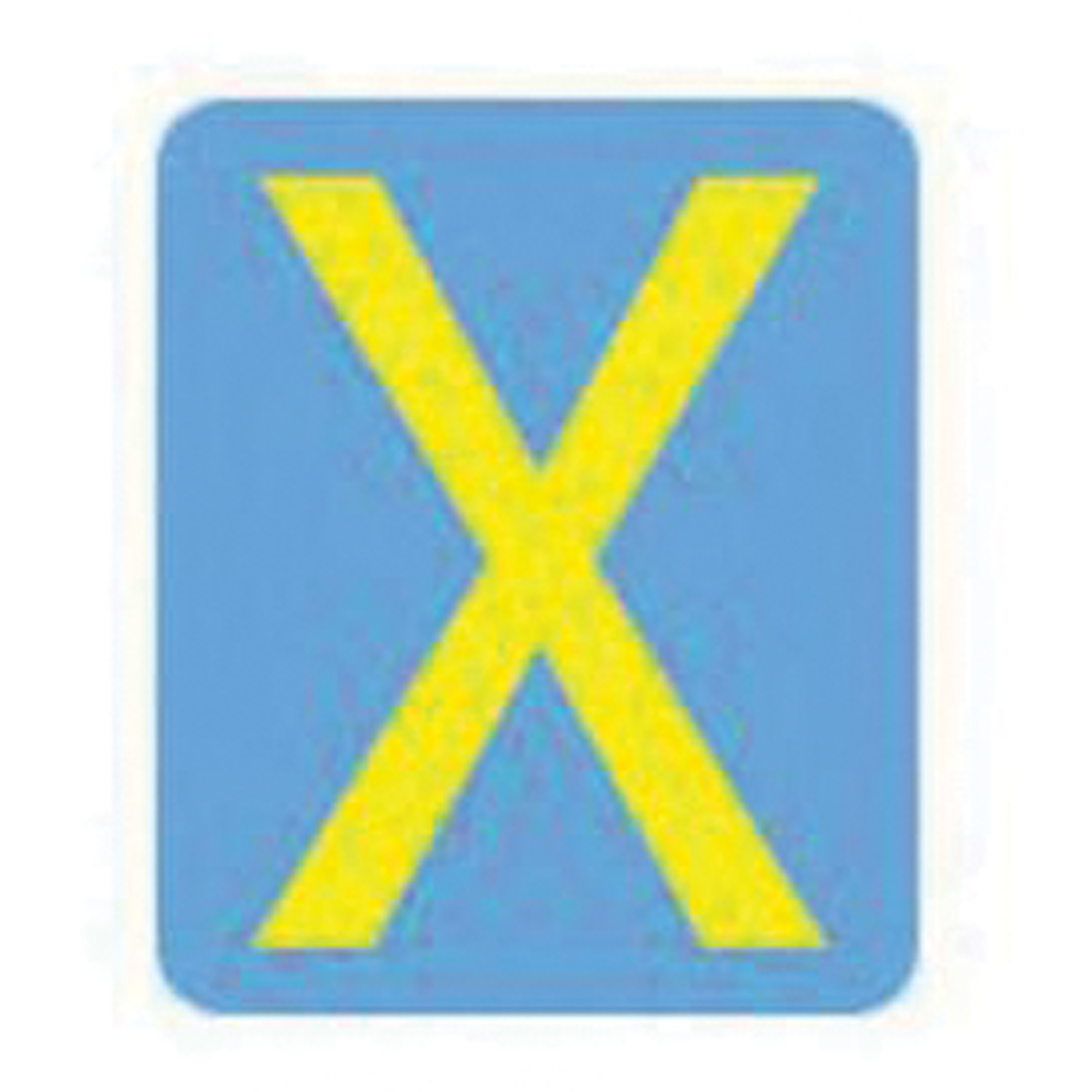 Étiquettes de lettres & chiffres gothiques individuels Quick-AlignMD, X, 2" h, Jaune