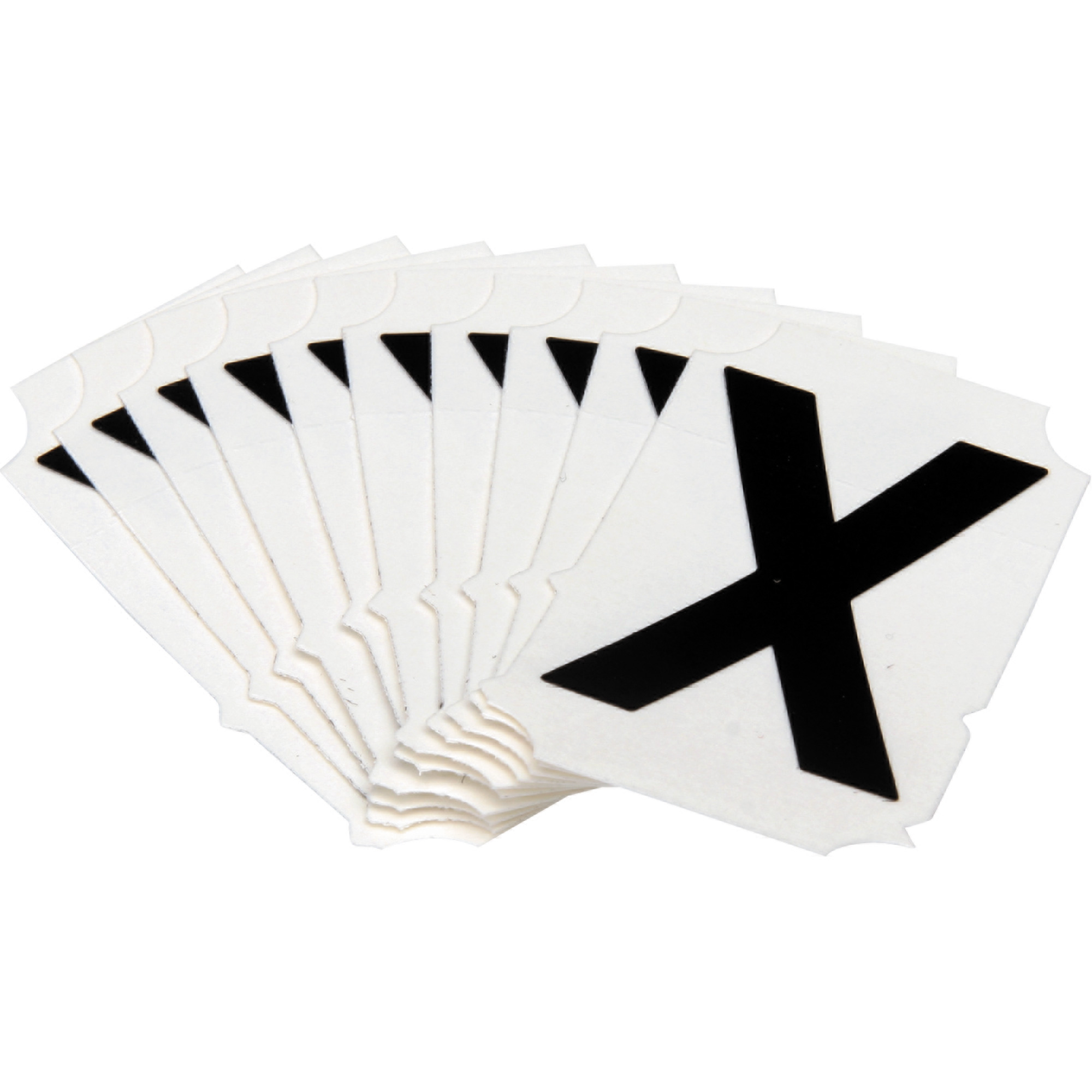 Étiquettes de lettres & chiffres gothiques individuels Quick-AlignMD, X, 2" h, Noir