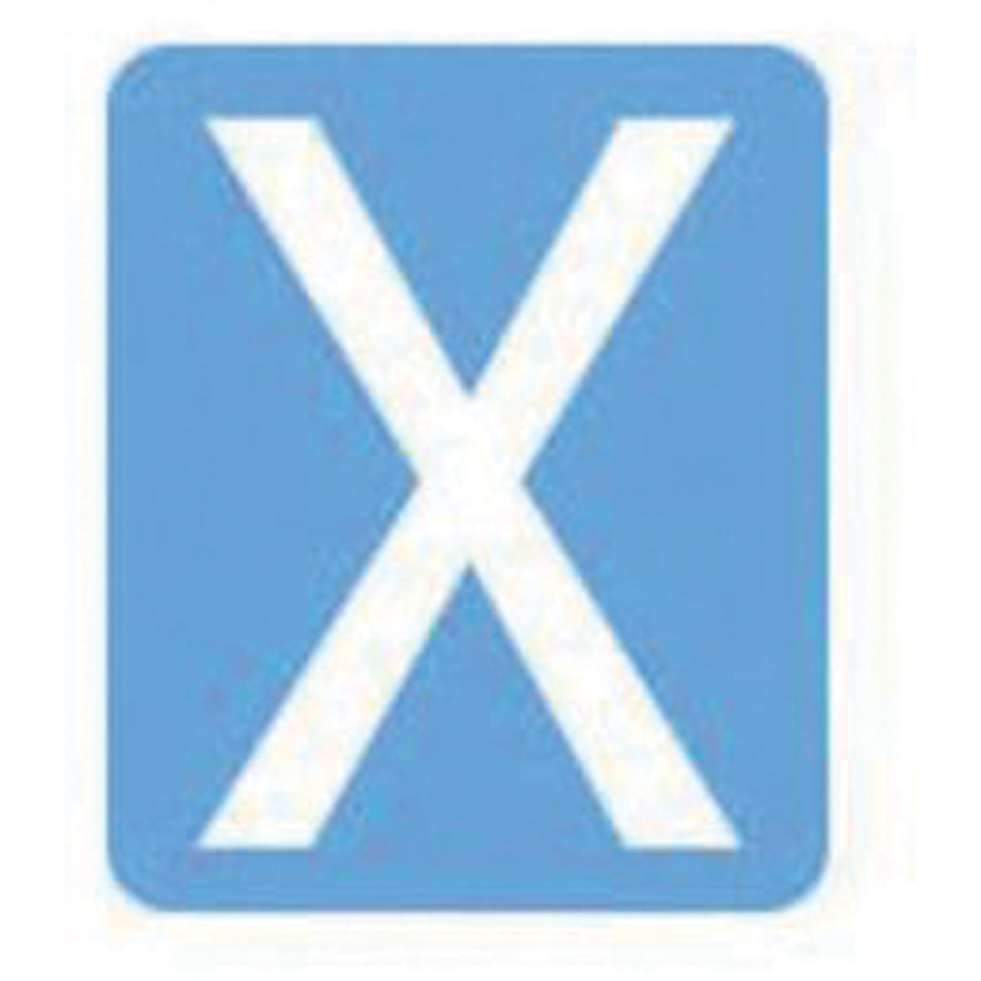 Étiquettes de lettres & chiffres gothiques individuels Quick-AlignMD, X, 3" h, Blanc