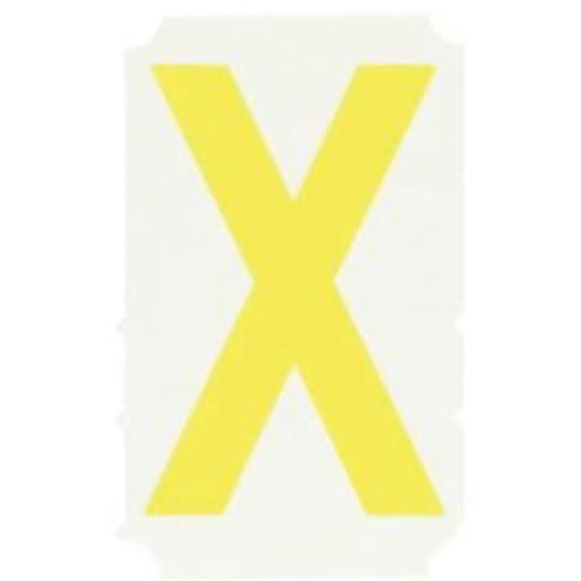 Étiquettes de lettres & chiffres gothiques individuels Quick-AlignMD, X, 3" h, Jaune