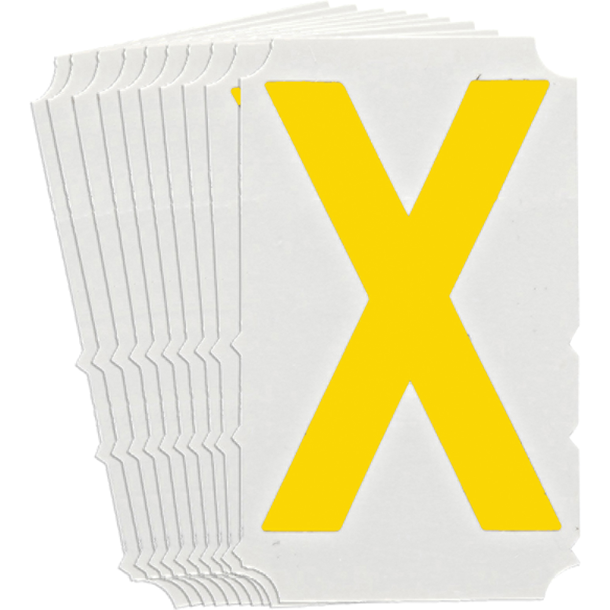 Étiquettes de lettres & chiffres gothiques individuels Quick-AlignMD, X, 4" h, Jaune