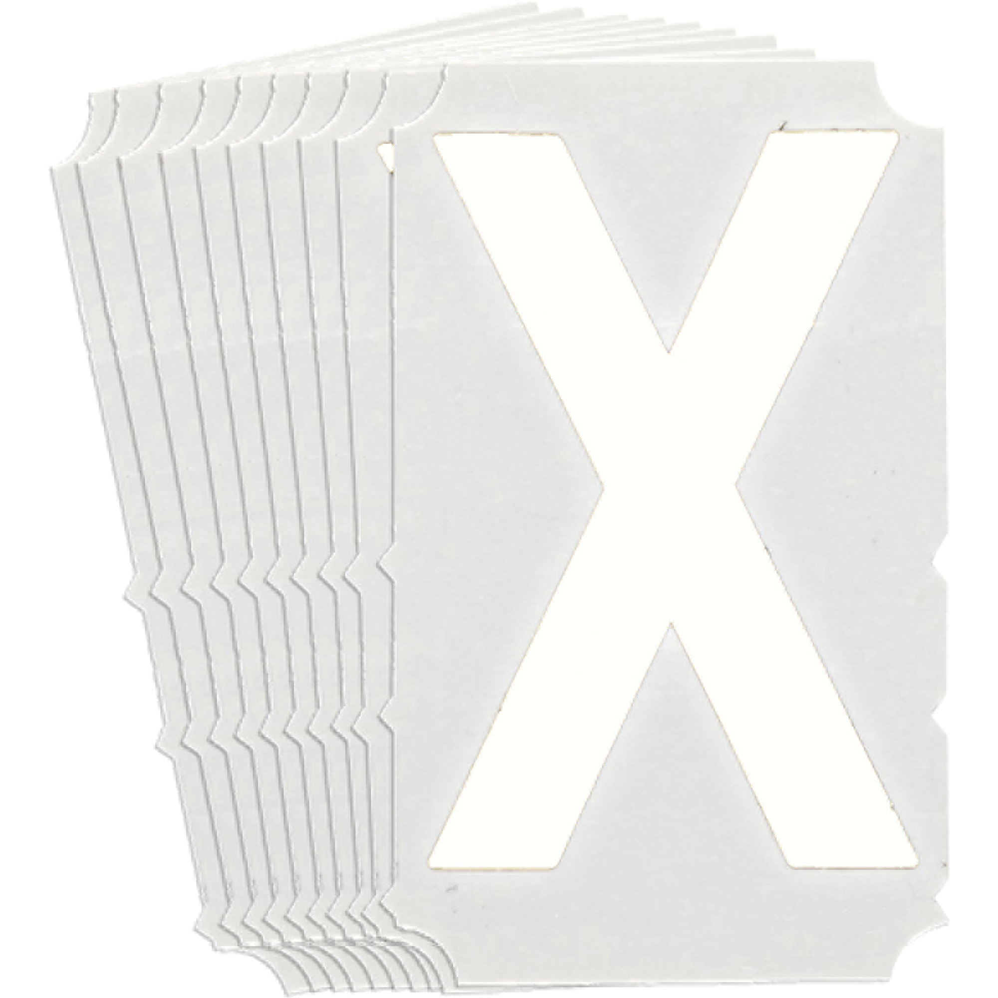 Étiquettes de lettres & chiffres gothiques individuels Quick-AlignMD, X, 6" h, Blanc