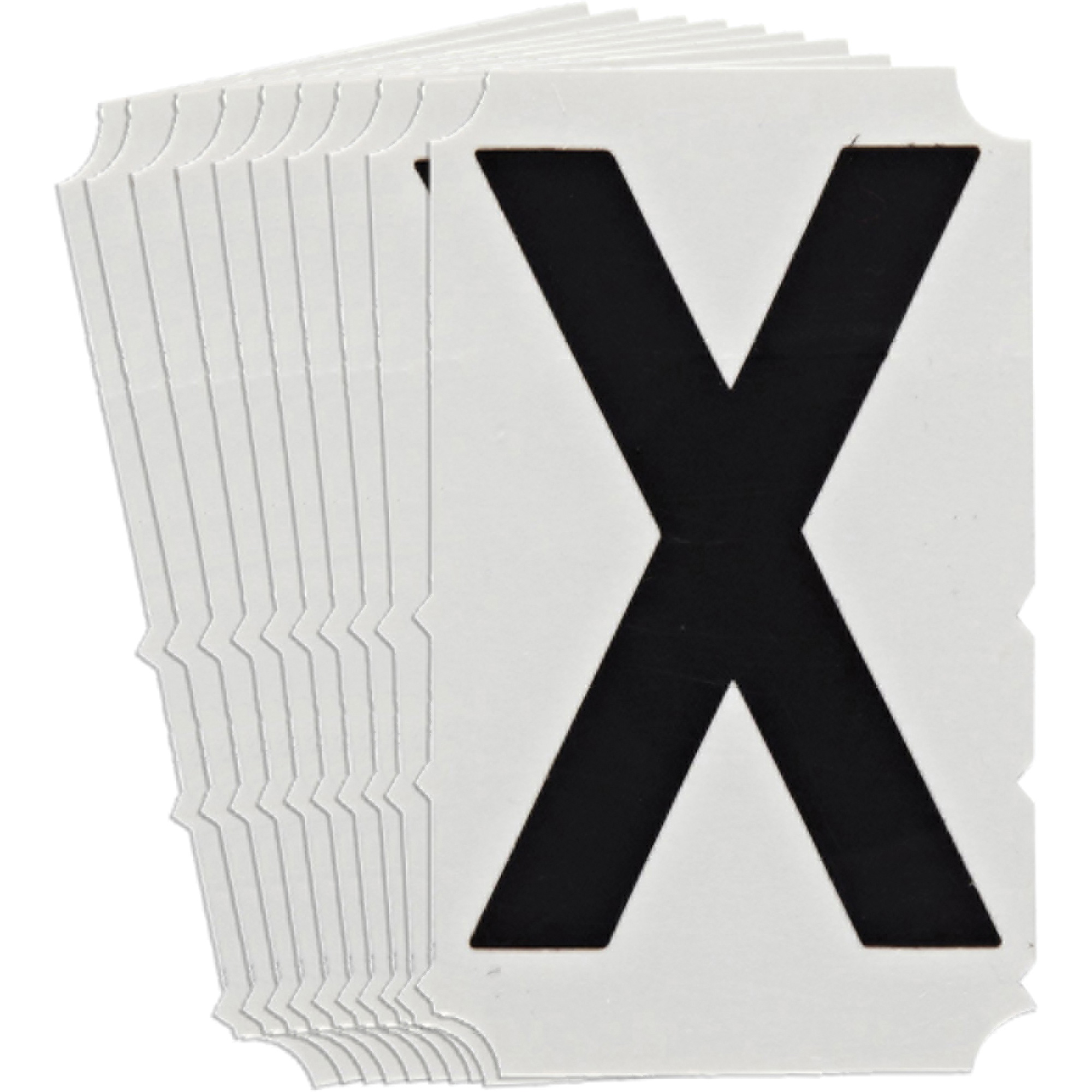 Étiquettes de lettres & chiffres gothiques individuels Quick-AlignMD, X, 6" h, Noir