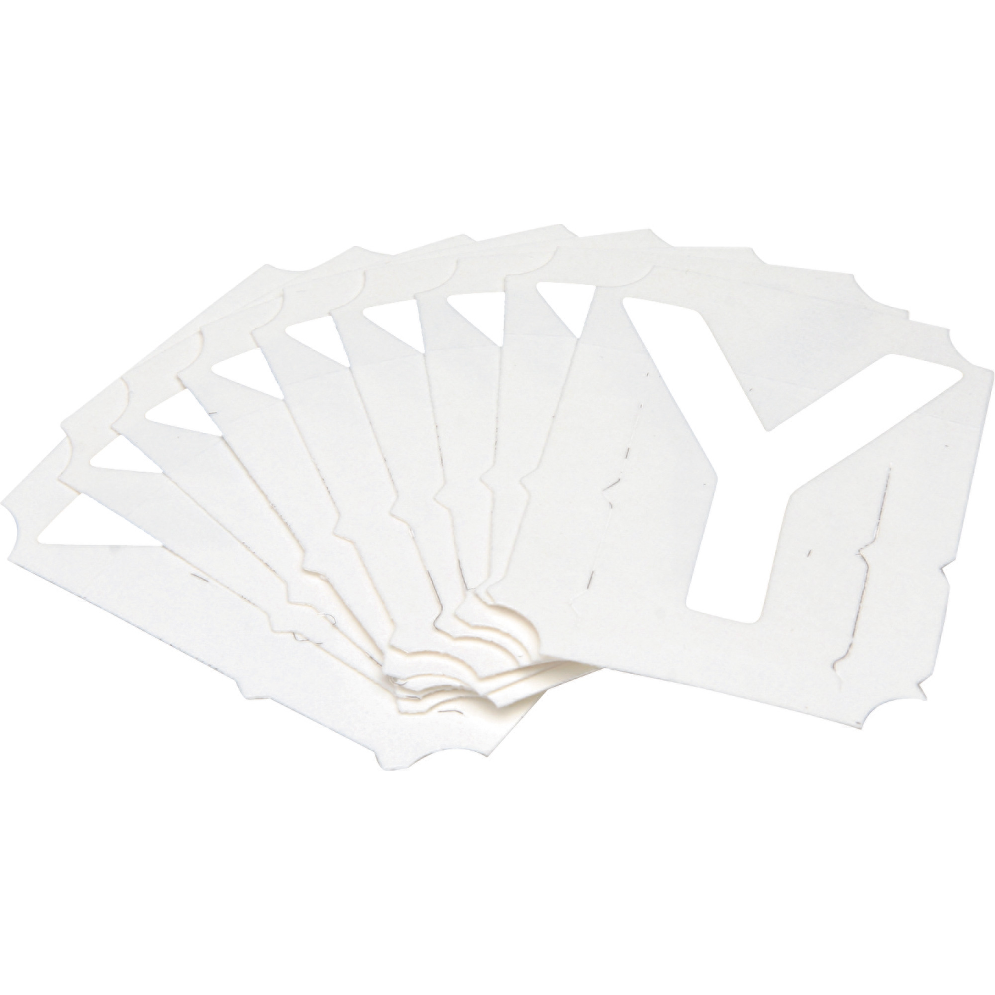 Étiquettes de lettres & chiffres gothiques individuels Quick-AlignMD, Y, 2" h, Blanc