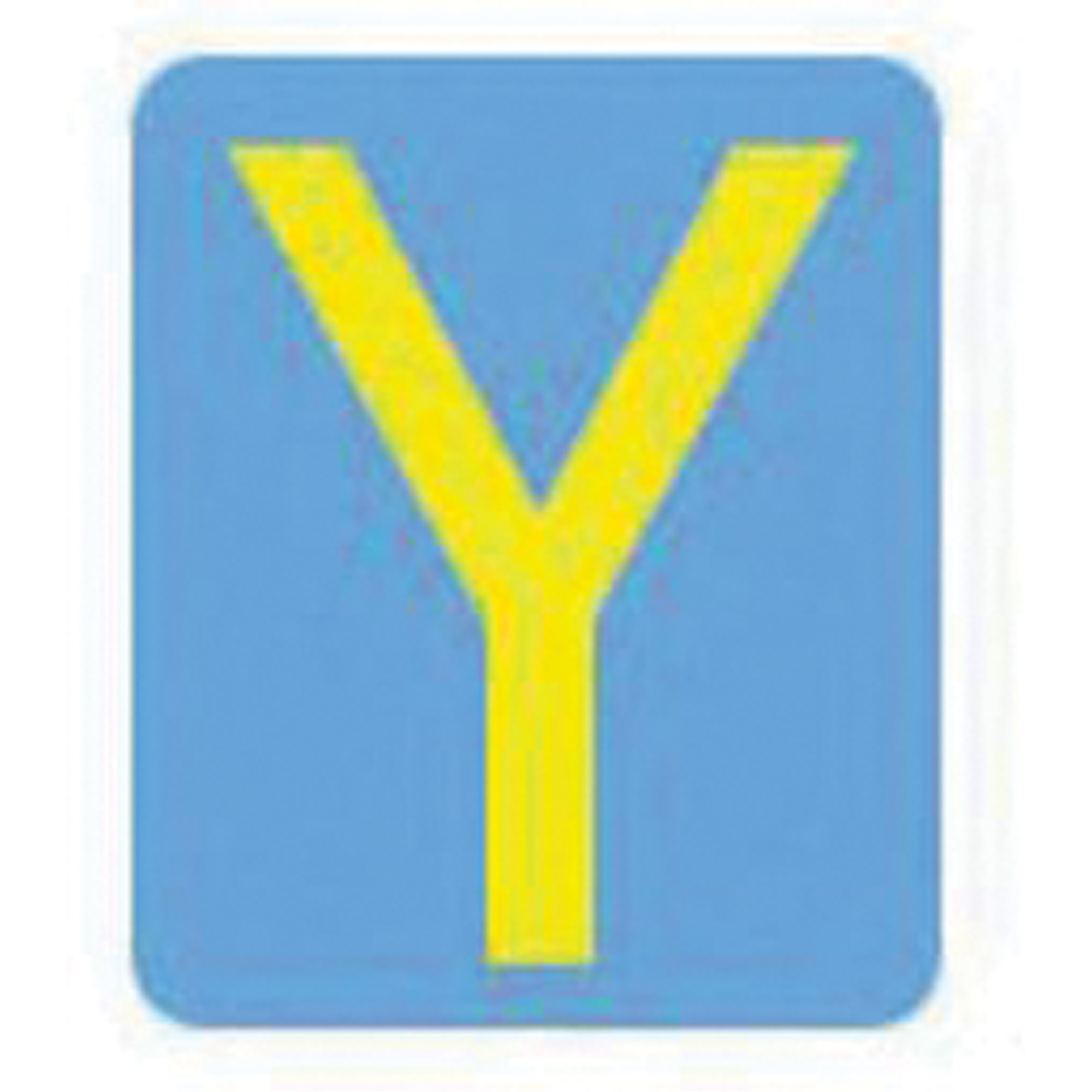 Étiquettes de lettres & chiffres gothiques individuels Quick-AlignMD, Y, 2" h, Jaune