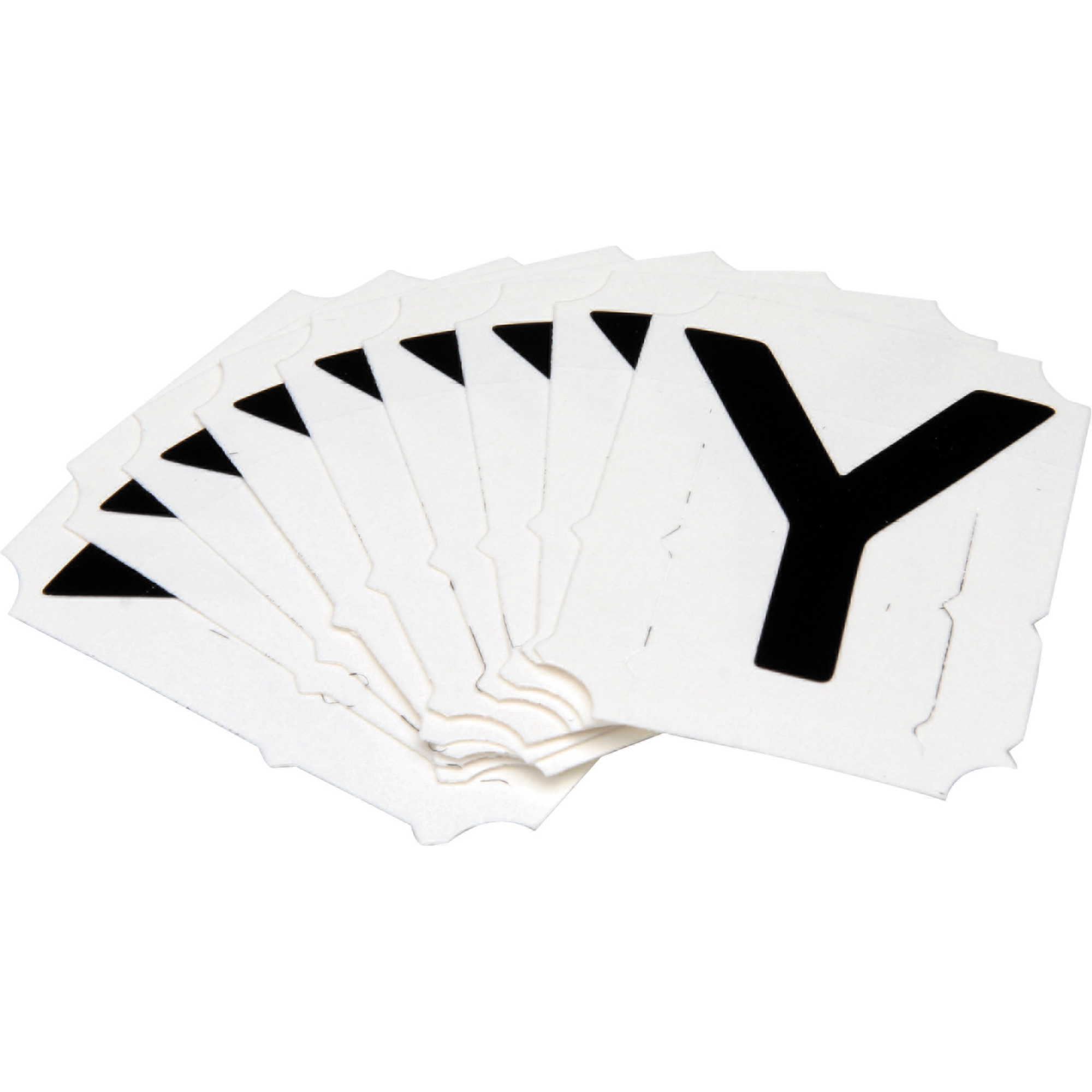 Étiquettes de lettres & chiffres gothiques individuels Quick-AlignMD, Y, 2" h, Noir