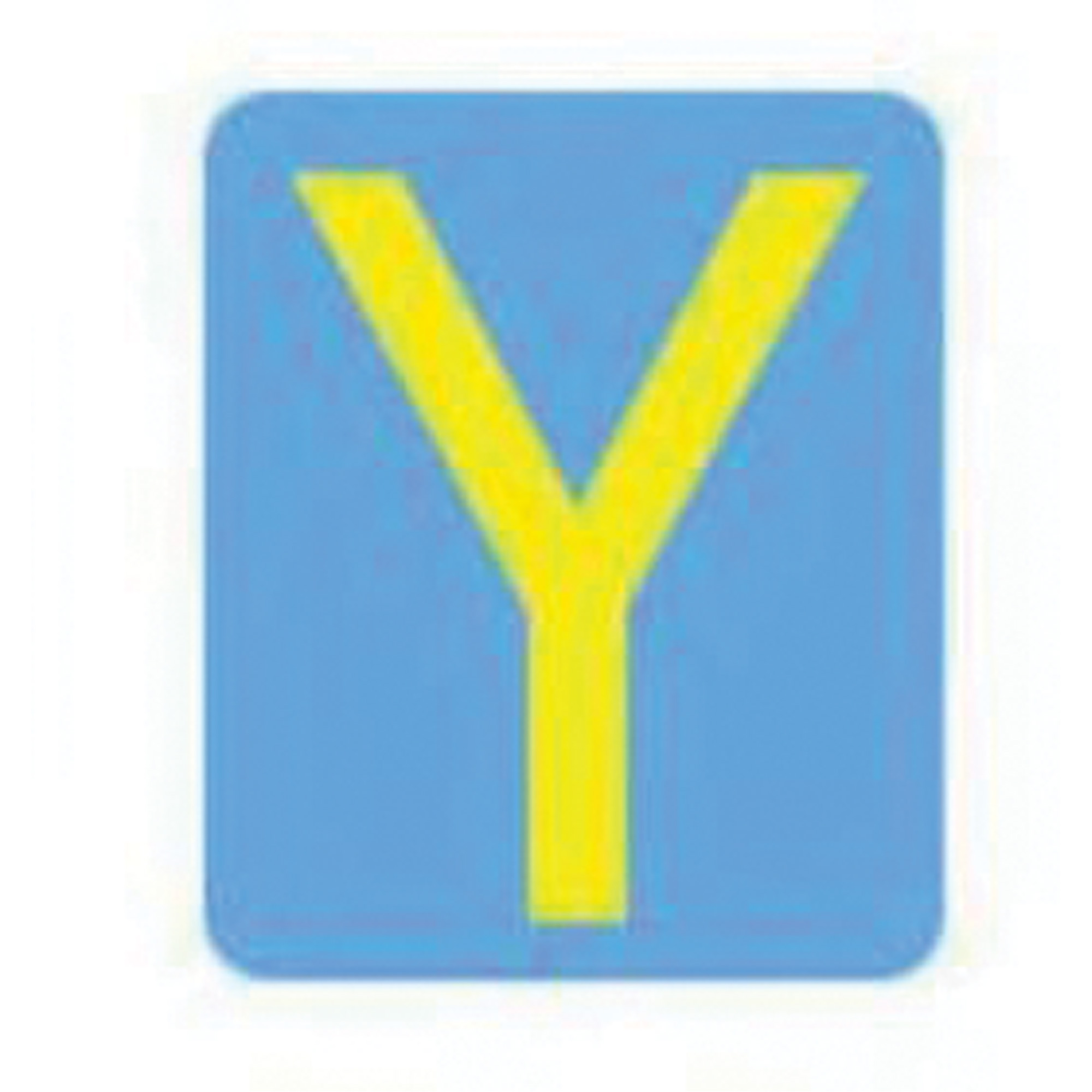 Étiquettes de lettres & chiffres gothiques individuels Quick-AlignMD, Y, 3" h, Jaune
