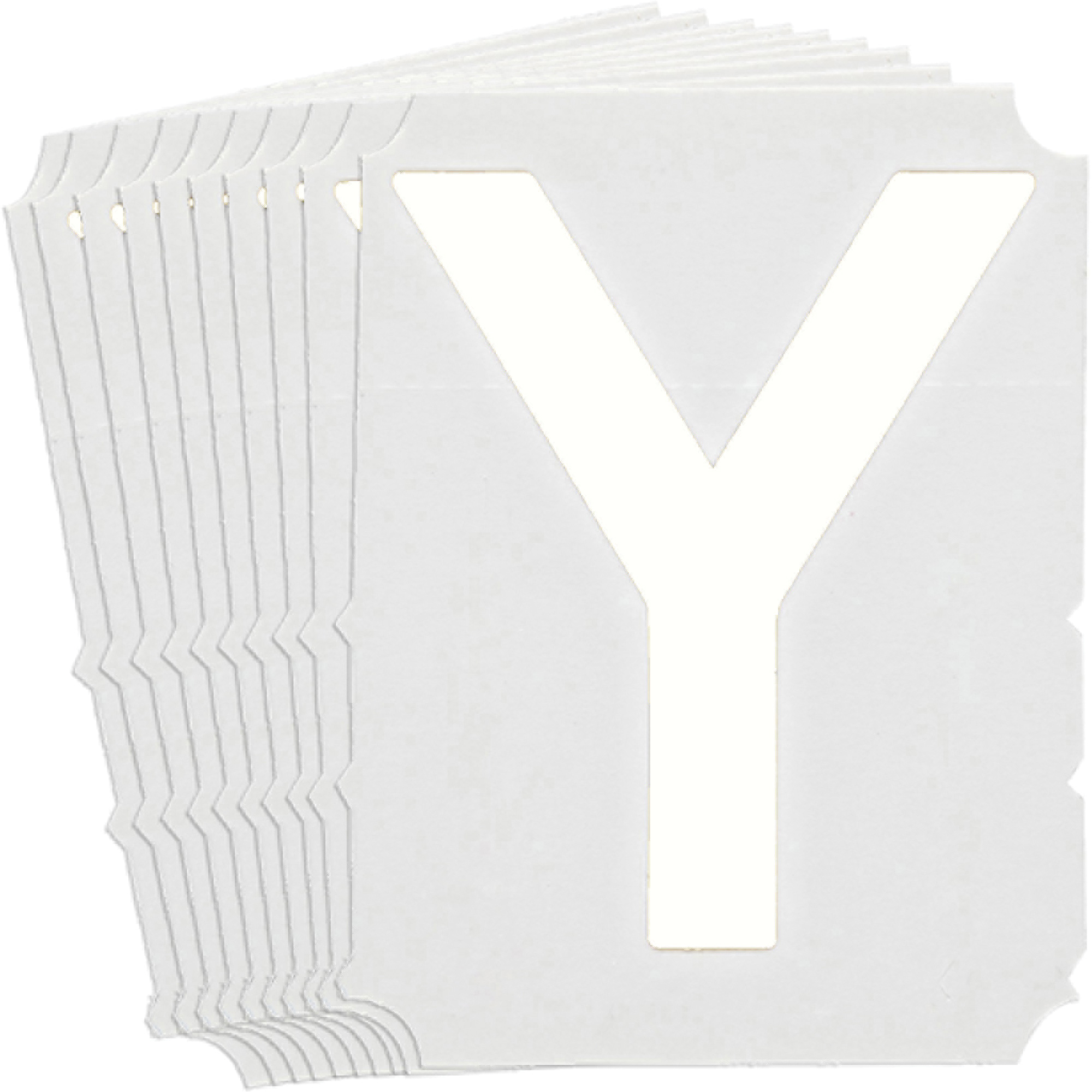 Étiquettes de lettres & chiffres gothiques individuels Quick-AlignMD, Y, 6" h, Blanc