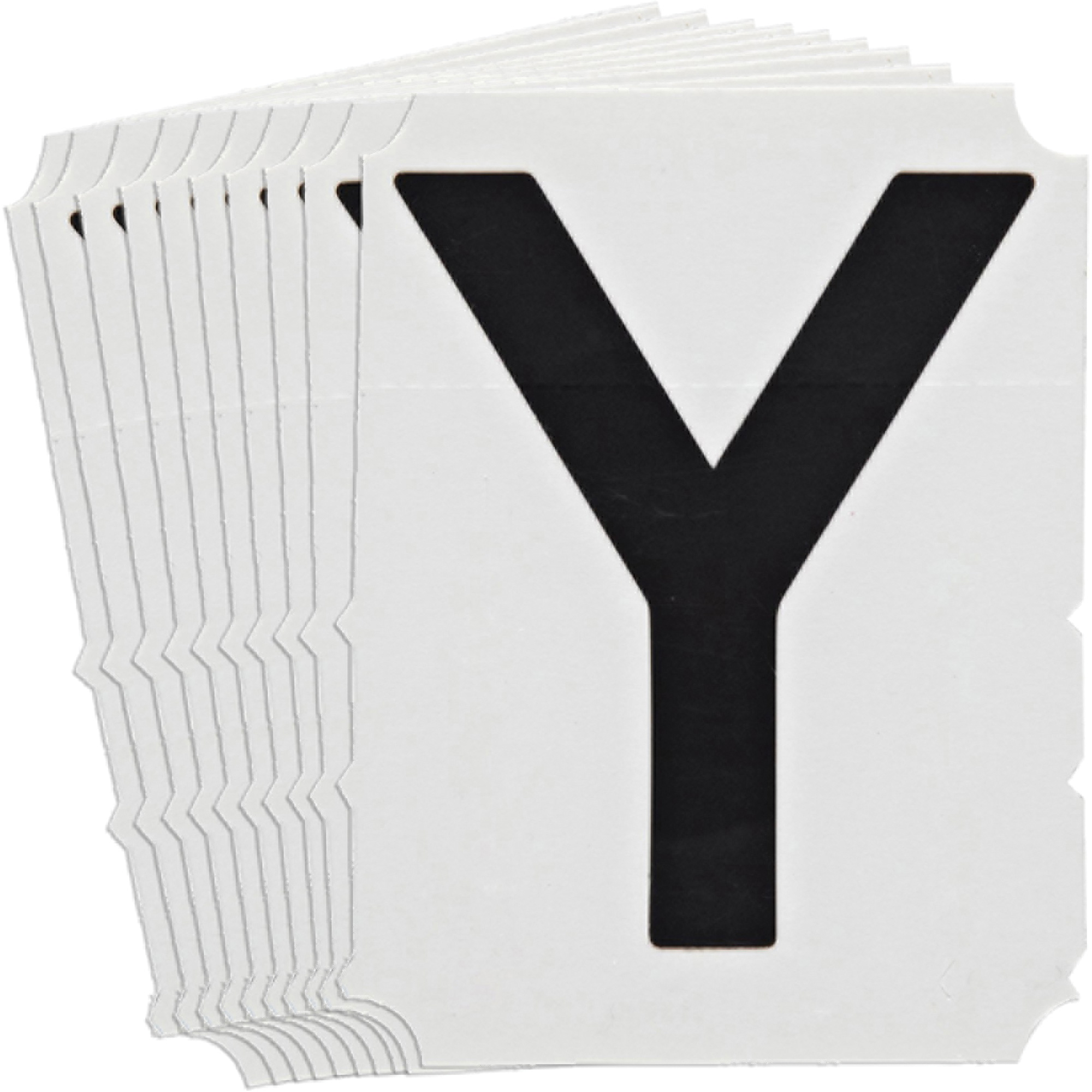 Étiquettes de lettres & chiffres gothiques individuels Quick-AlignMD, Y, 6" h, Noir