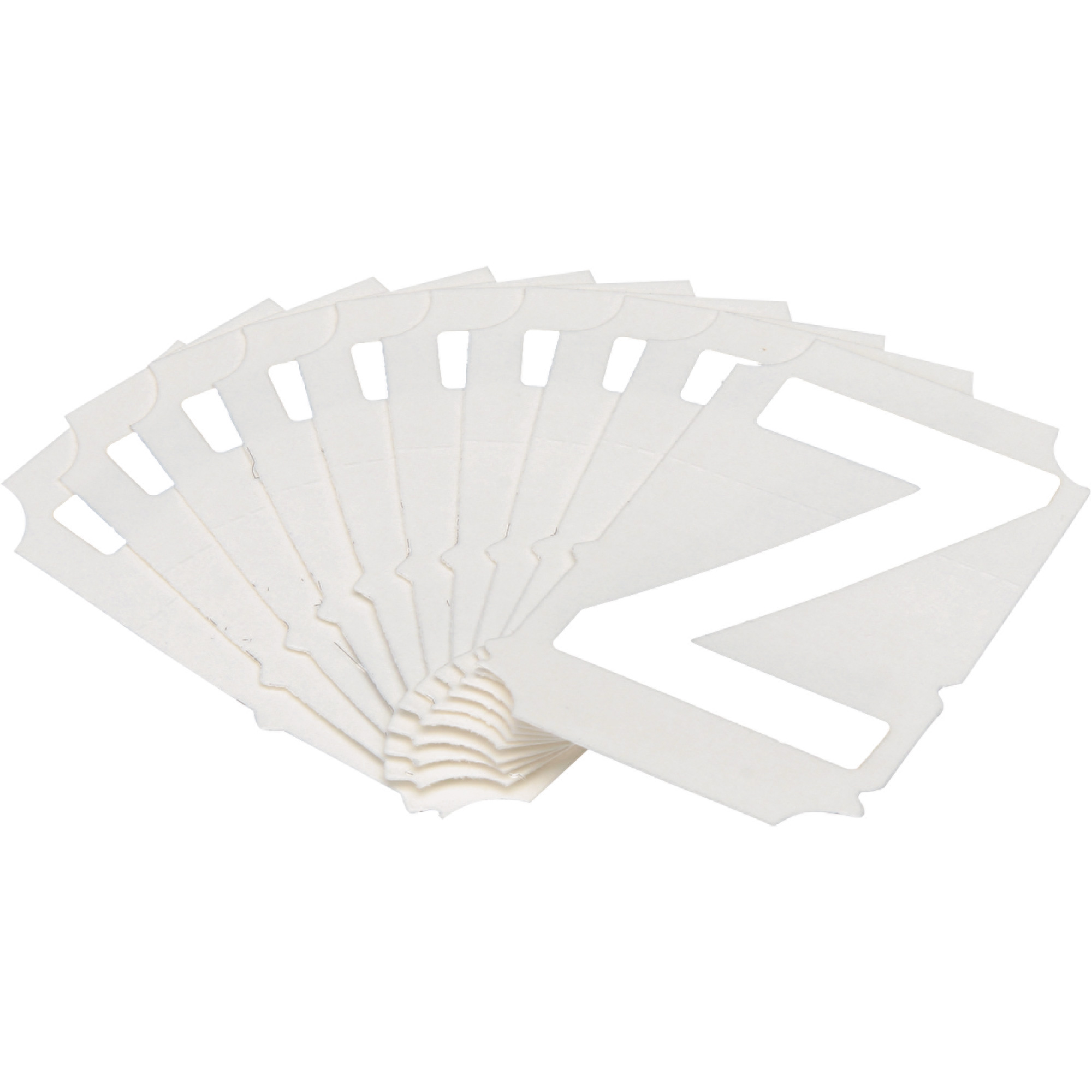 Étiquettes de lettres & chiffres gothiques individuels Quick-AlignMD, Z, 2" h, Blanc