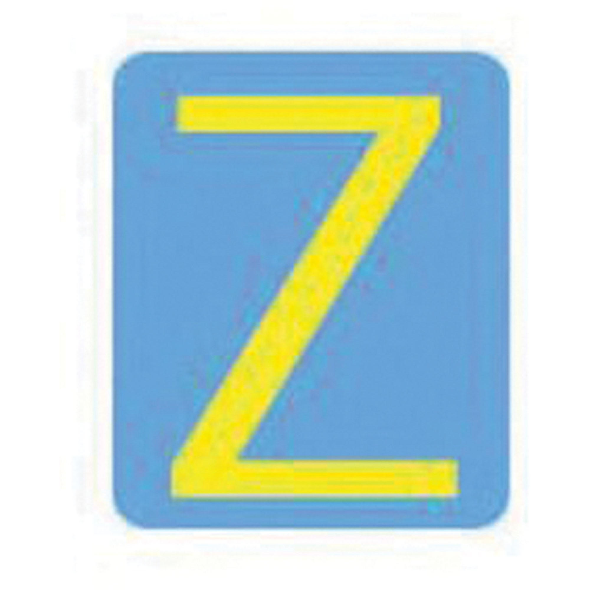 Étiquettes de lettres & chiffres gothiques individuels Quick-AlignMD, Z, 2" h, Jaune