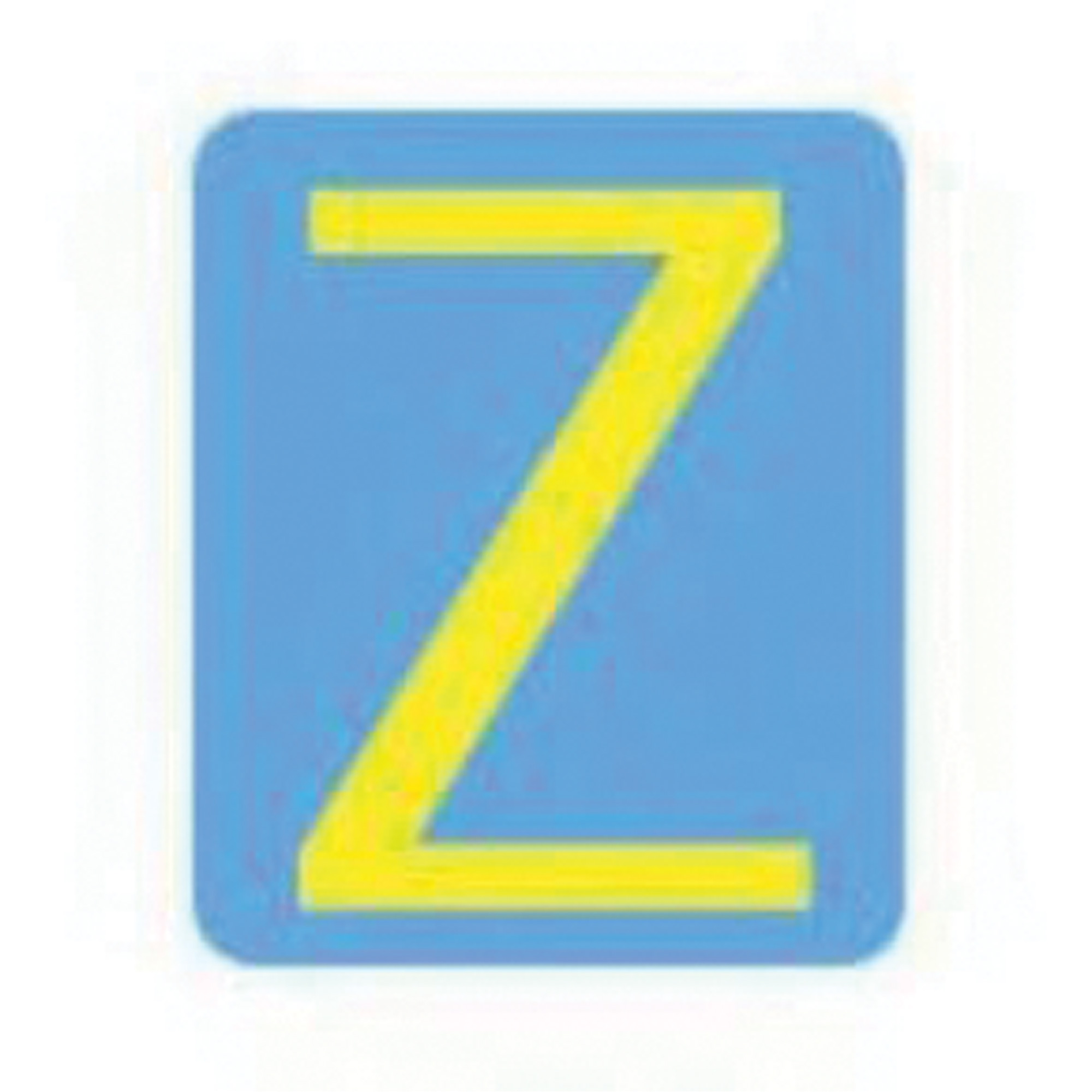 Étiquettes de lettres & chiffres gothiques individuels Quick-AlignMD, Z, 3" h, Jaune