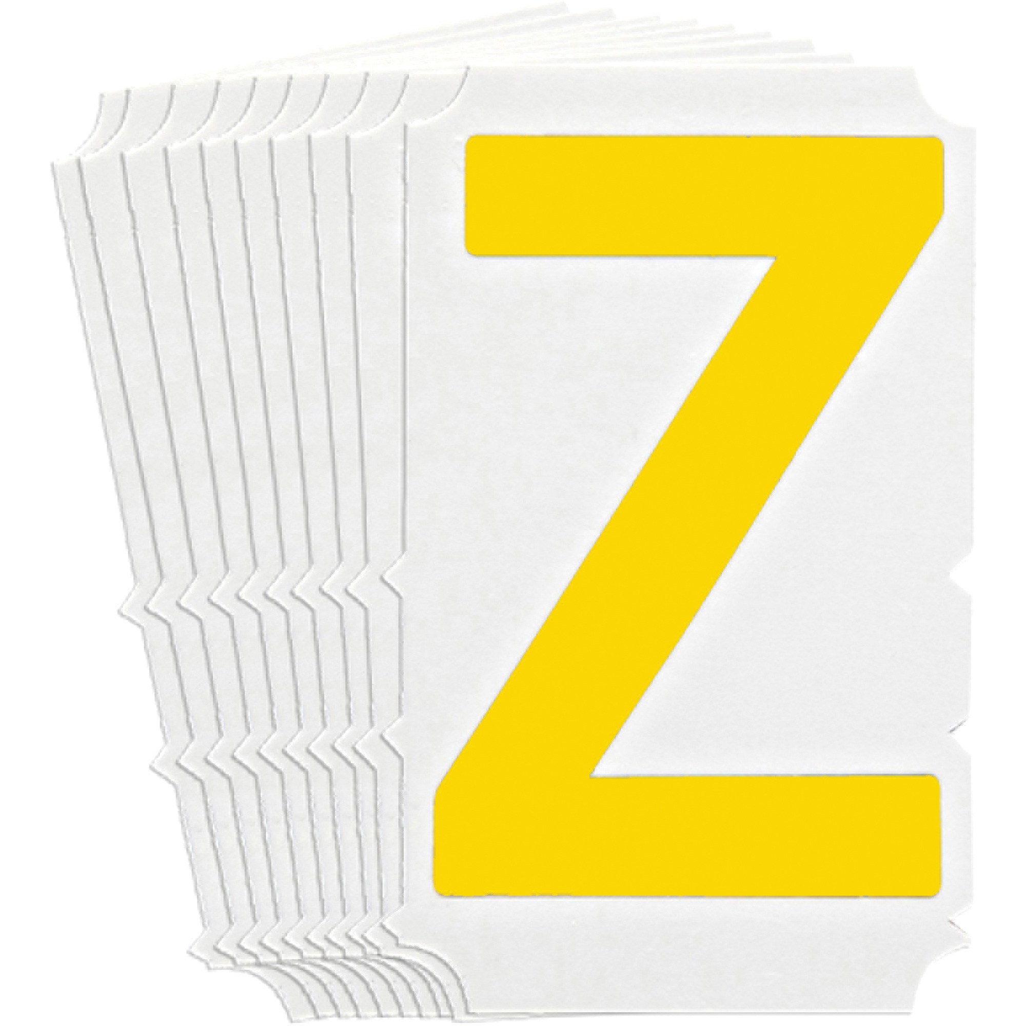 Étiquettes de lettres & chiffres gothiques individuels Quick-AlignMD, Z, 4" h, Jaune