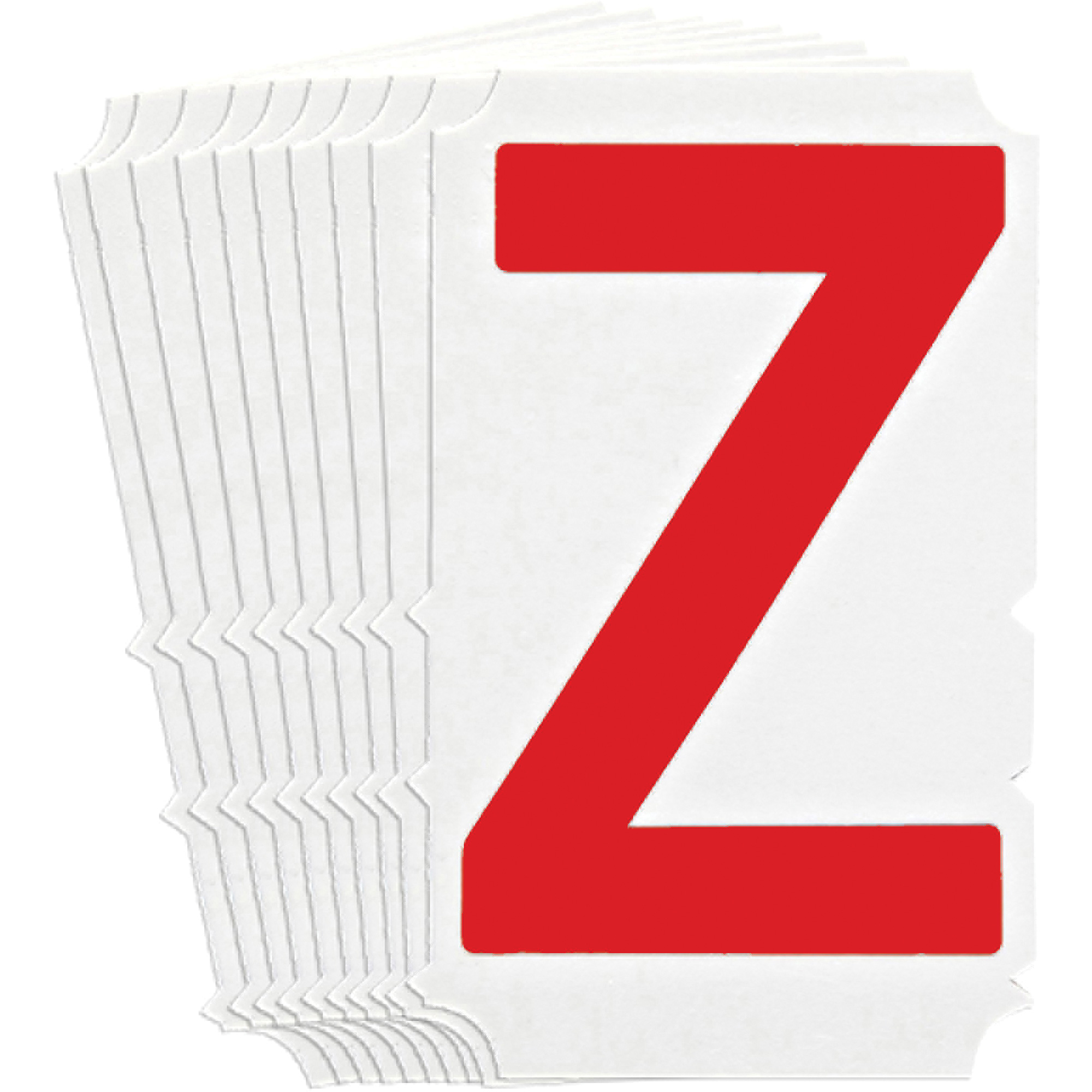 Étiquettes de lettres & chiffres gothiques individuels Quick-AlignMD, Z, 4" h, Rouge