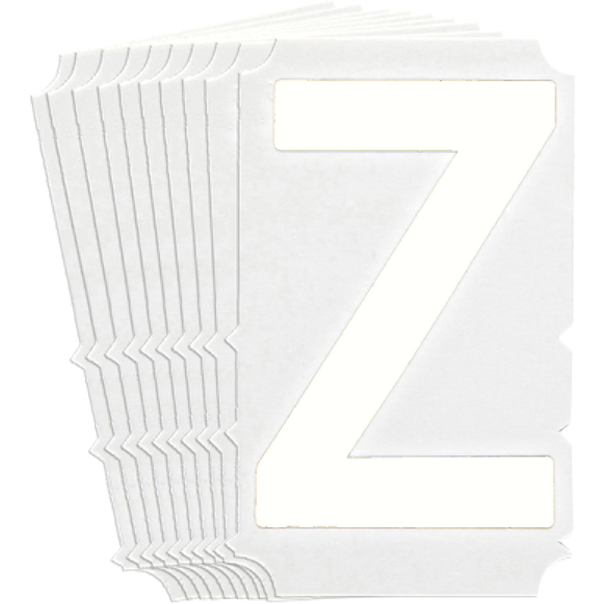 Étiquettes de lettres & chiffres gothiques individuels Quick-AlignMD, Z, 6" h, Blanc