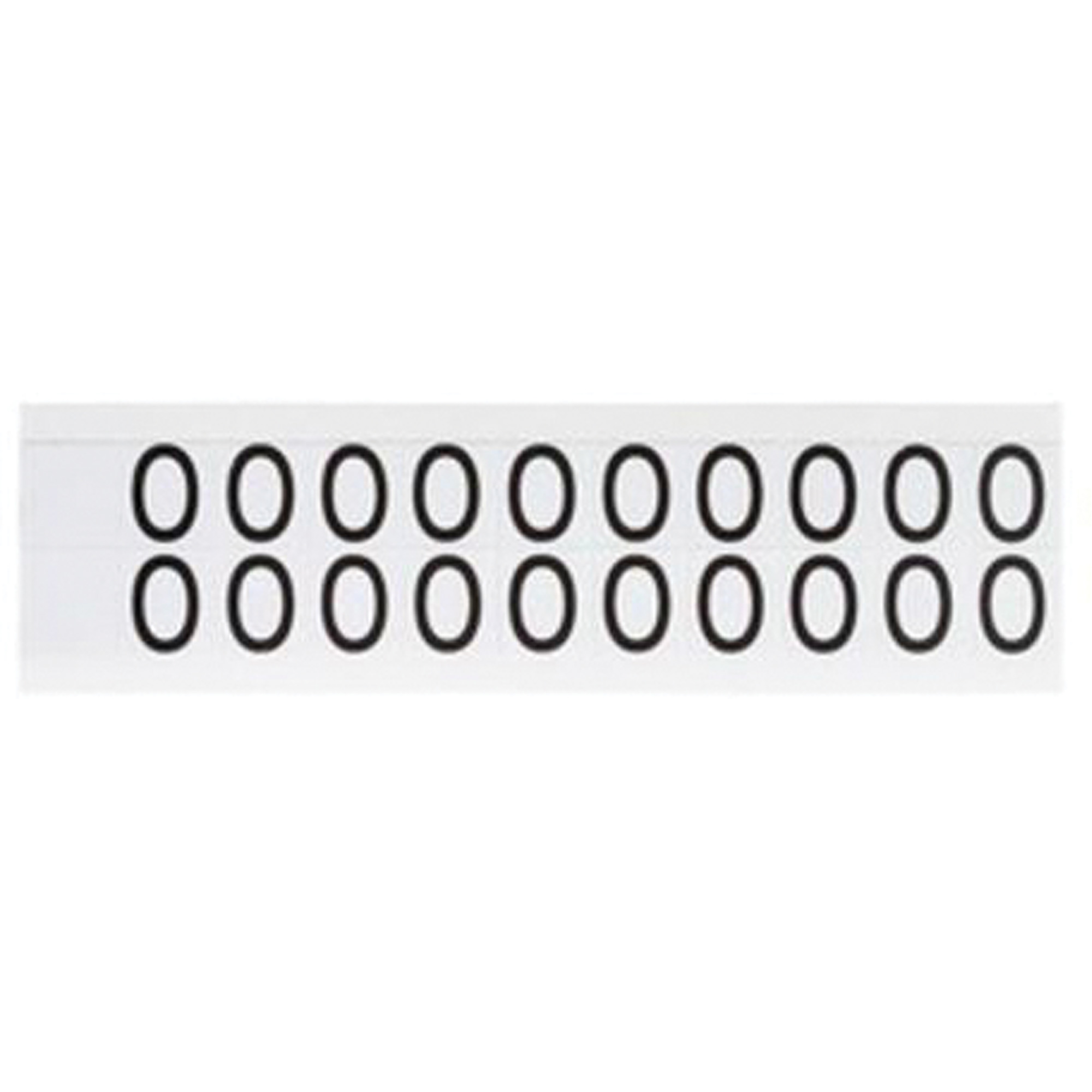 Étiquettes de lettres & chiffres individuels repositionnables, O, 5/8" h, Noir sur blanc