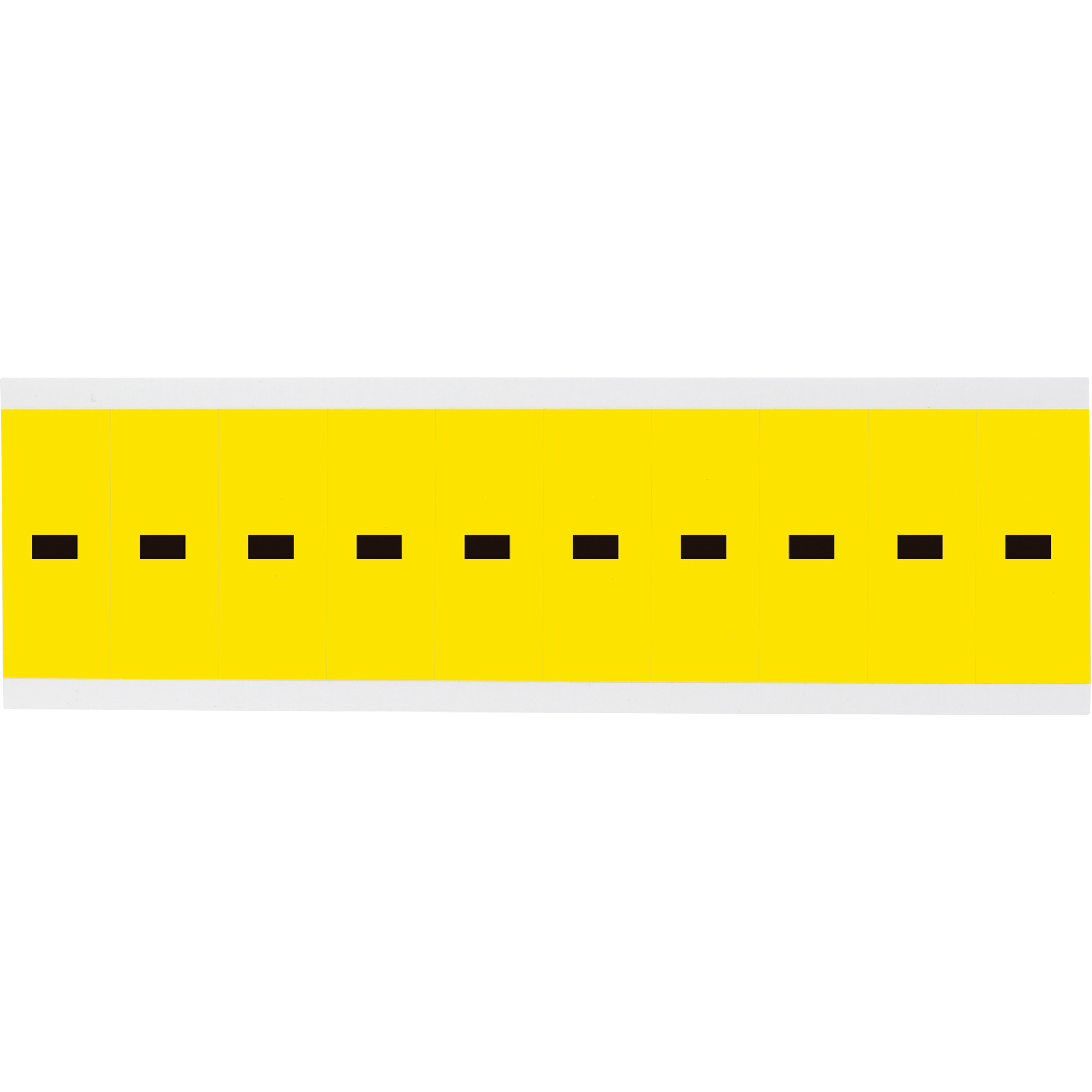 Étiquettes de lettres & chiffres individuels repositionnables, Tiret (-), 2" h, Noir sur jaune