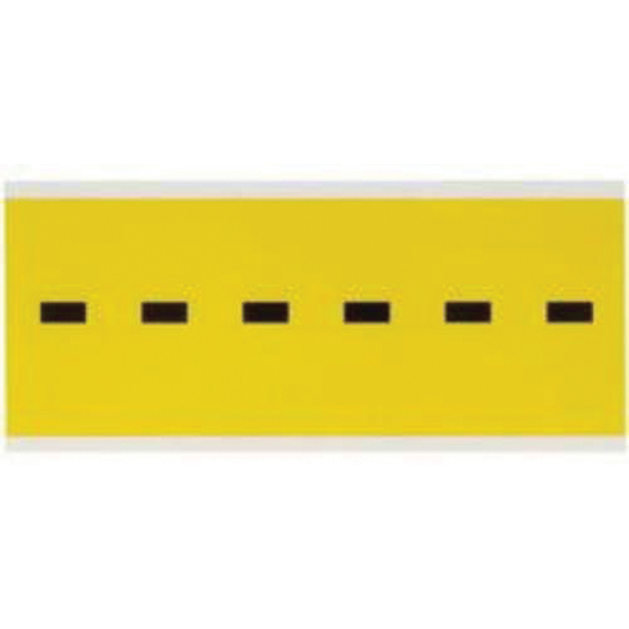 Étiquettes de lettres & chiffres individuels repositionnables, Tiret (-), 3" h, Noir sur jaune