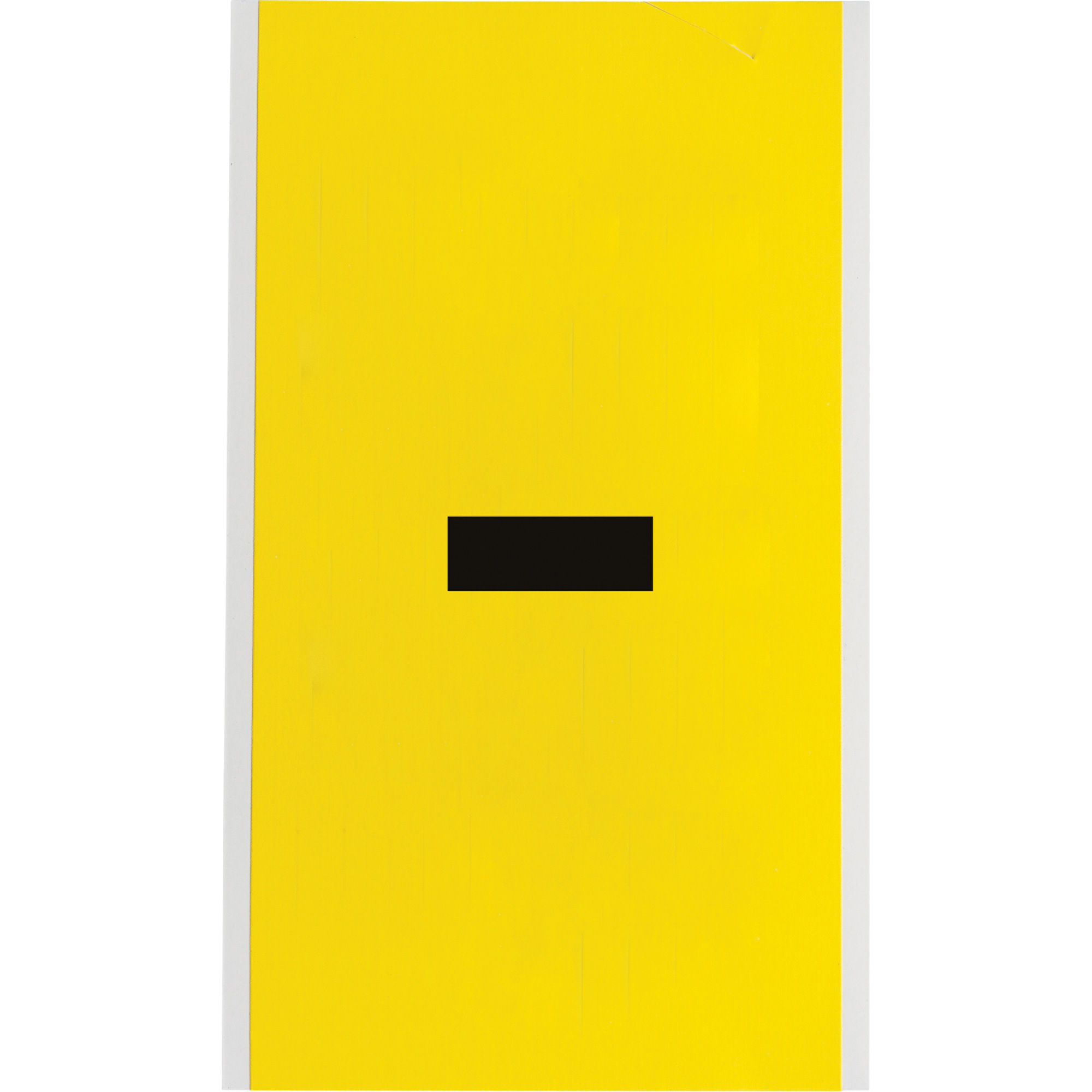 Étiquettes de lettres & chiffres individuels repositionnables, Tiret (-), 6" h, Noir sur jaune