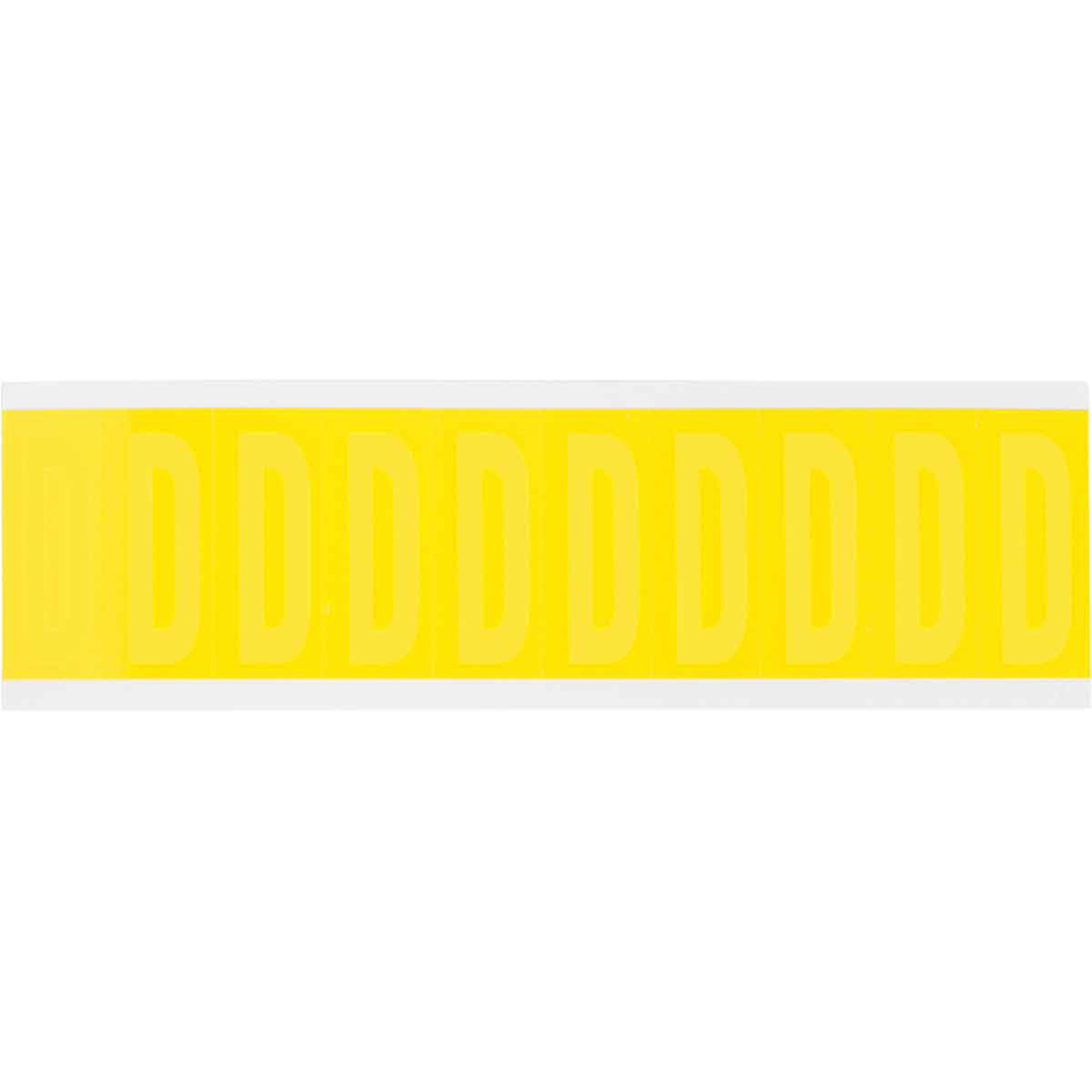 Étiquettes de lettres & chiffres individuels repositionnables, Vierge, 2" h, Jaune