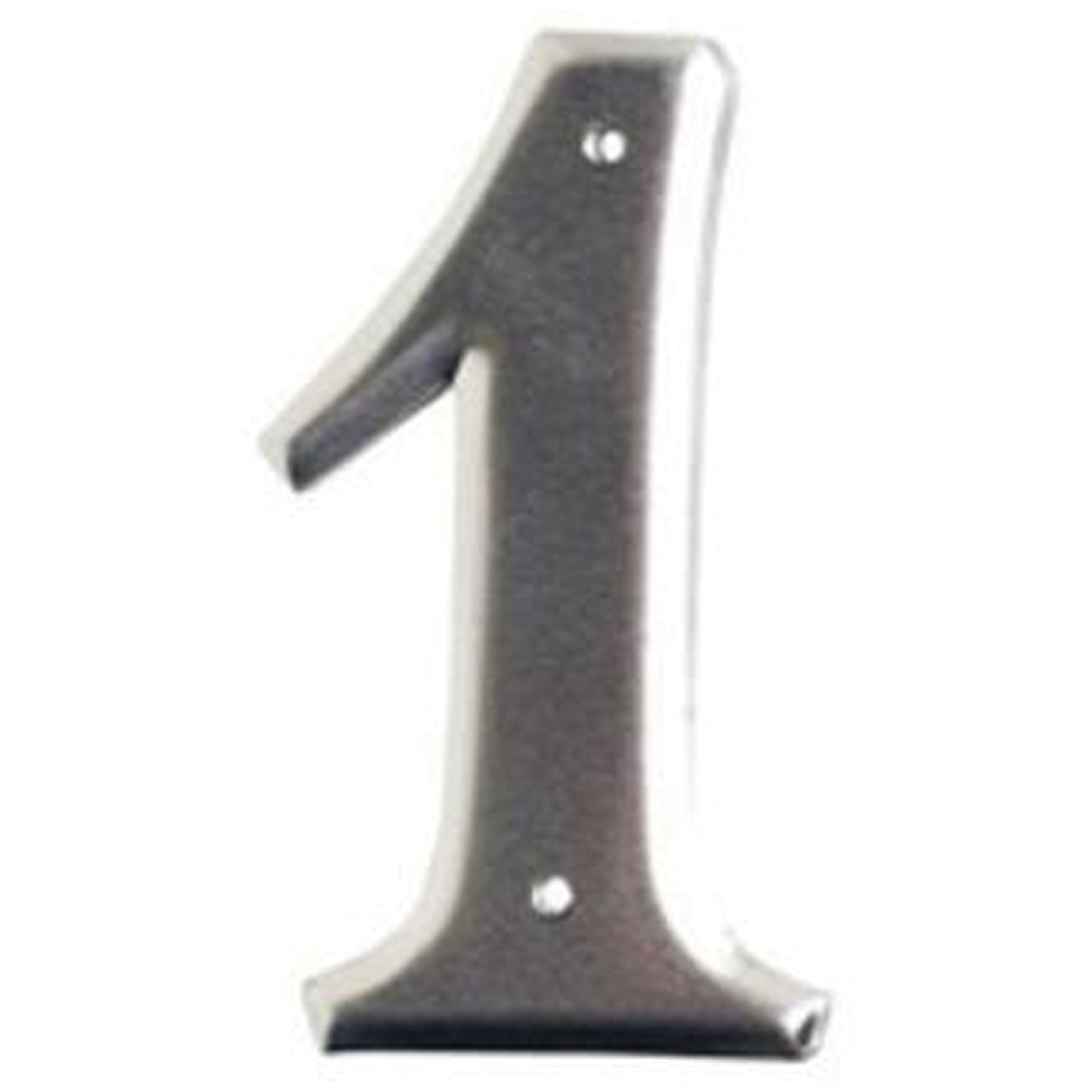 Étiquettes de lettres et chiffres embossés en aluminium, 1, 3" h, Argent