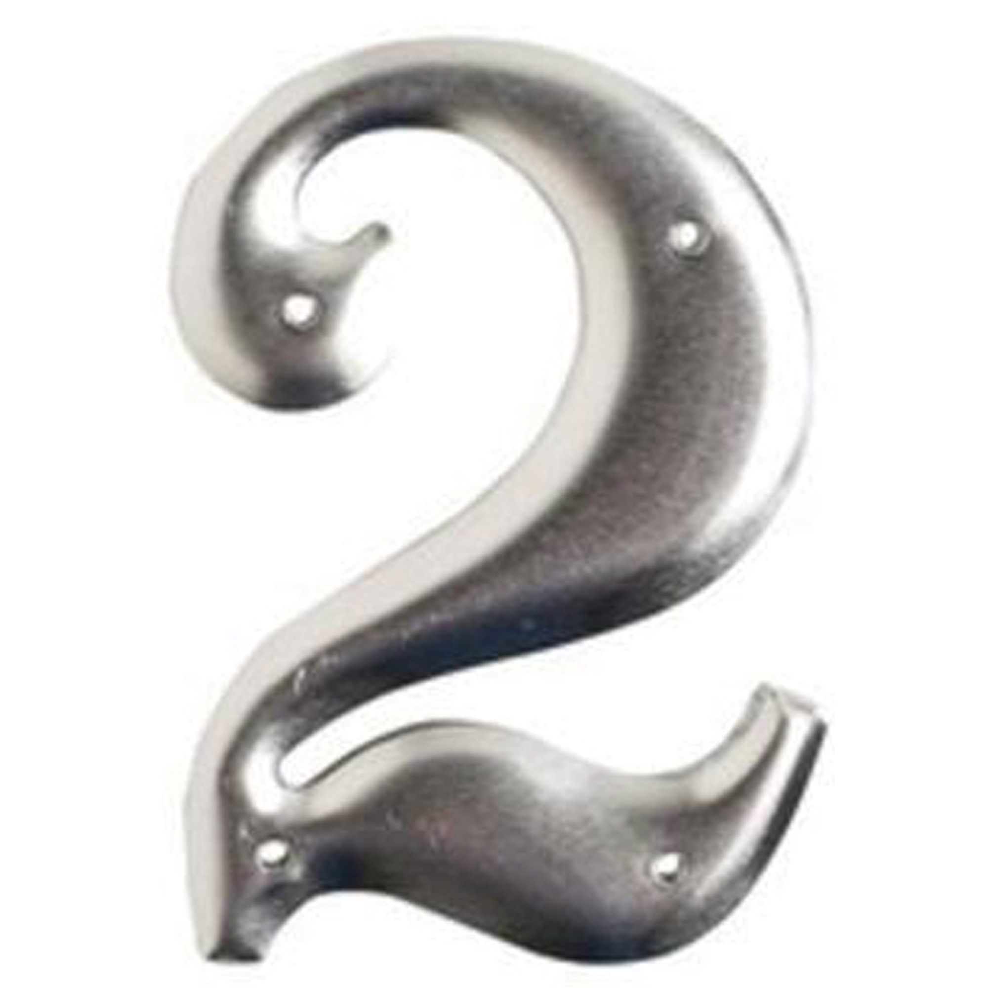 Étiquettes de lettres et chiffres embossés en aluminium, 2, 3" h, Argent