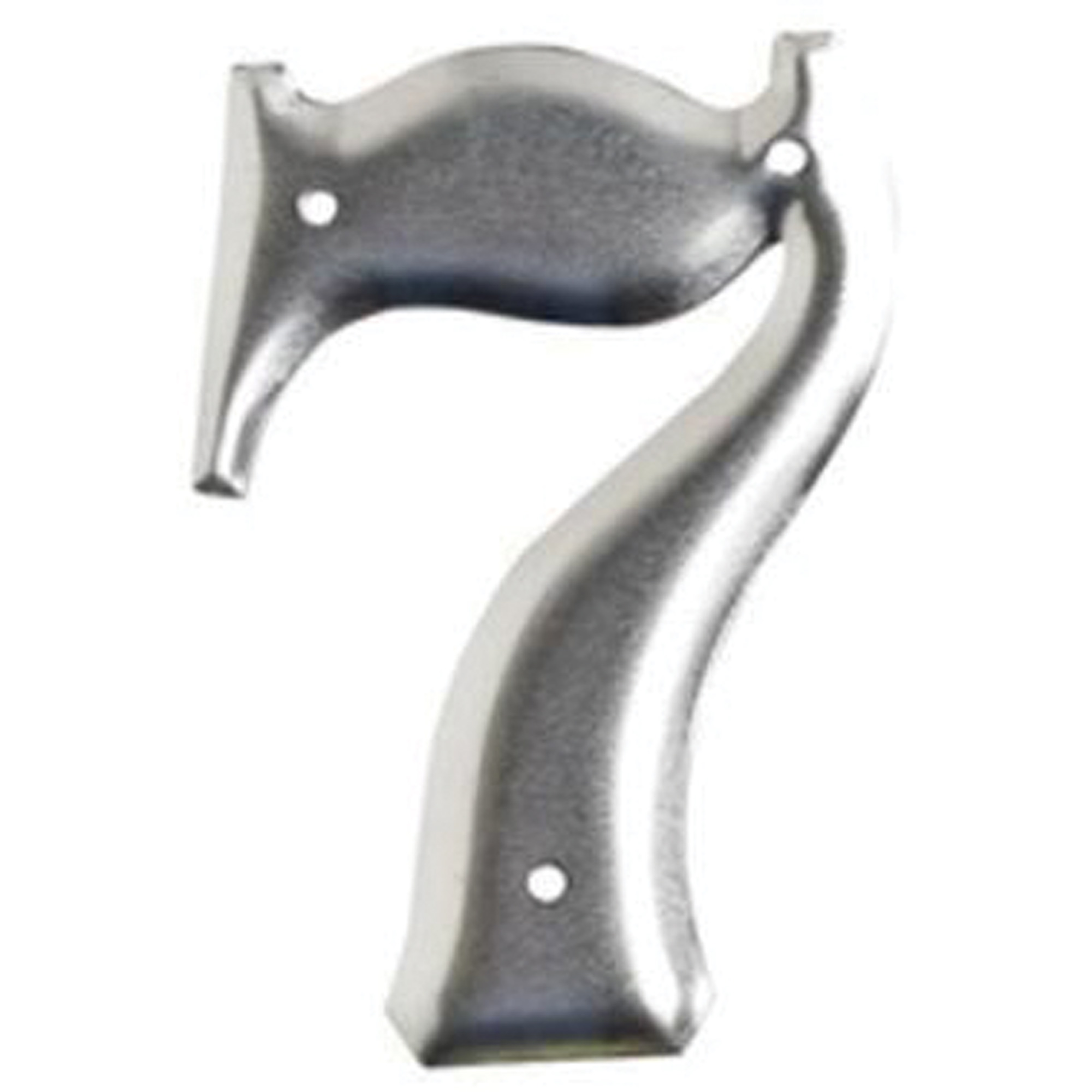 Étiquettes de lettres et chiffres embossés en aluminium, 7, 3" h, Argent