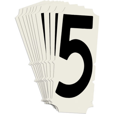 Étiquettes de lettres et chiffres gothiques individuels condensés Quick-AlignMD, 5, 2" h, Noir
