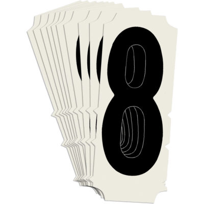 Étiquettes de lettres et chiffres gothiques individuels condensés Quick-AlignMD, 8, 2" h, Noir