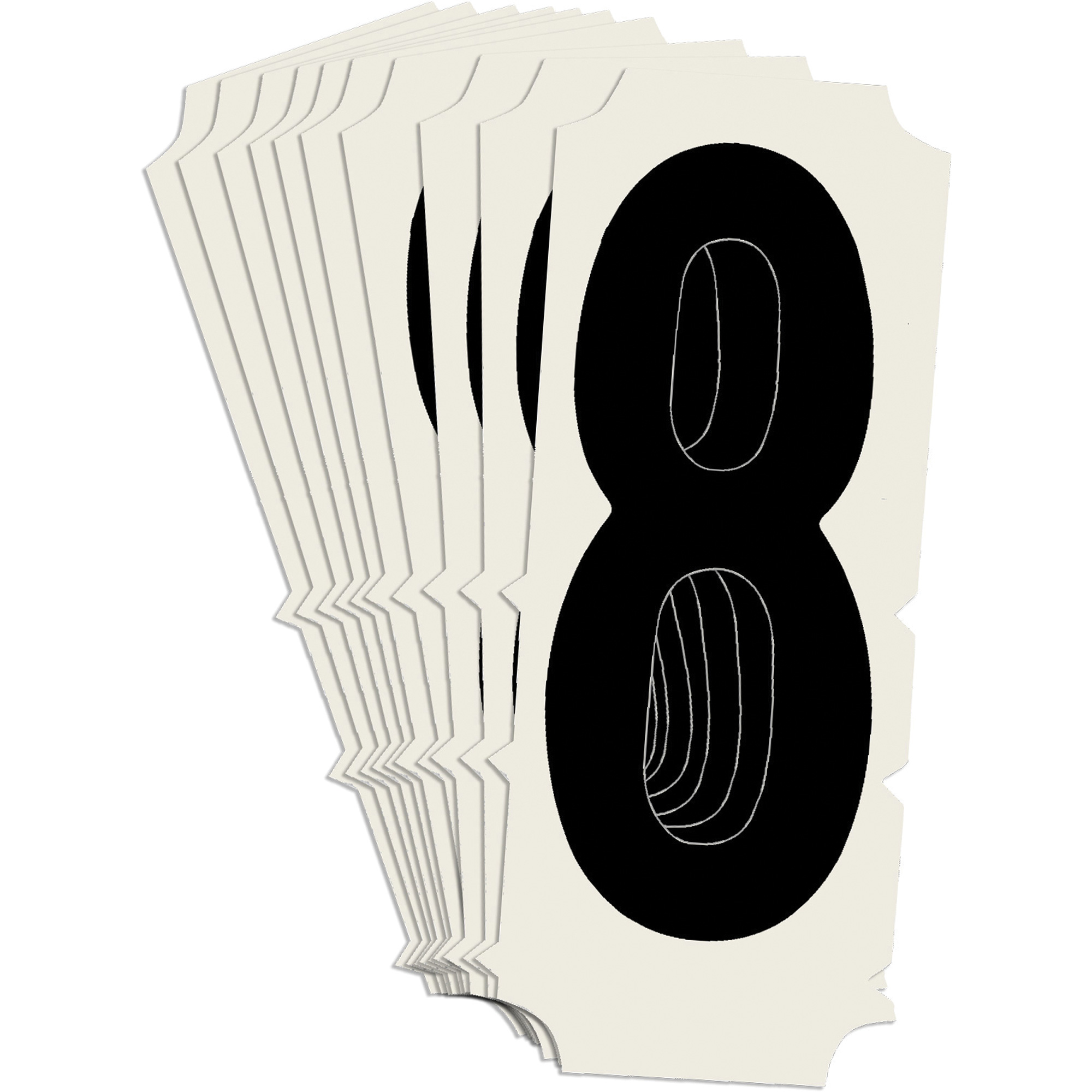 Étiquettes de lettres et chiffres gothiques individuels condensés Quick-AlignMD, 8, 2" h, Noir