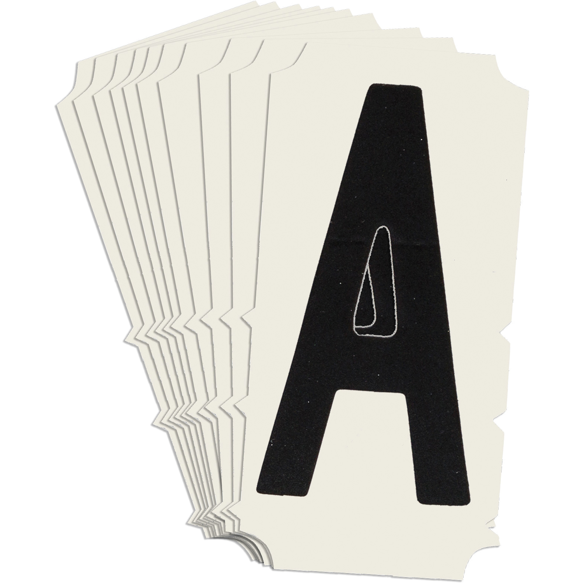 Étiquettes de lettres et chiffres gothiques individuels condensés Quick-AlignMD, A, 2" h, Noir