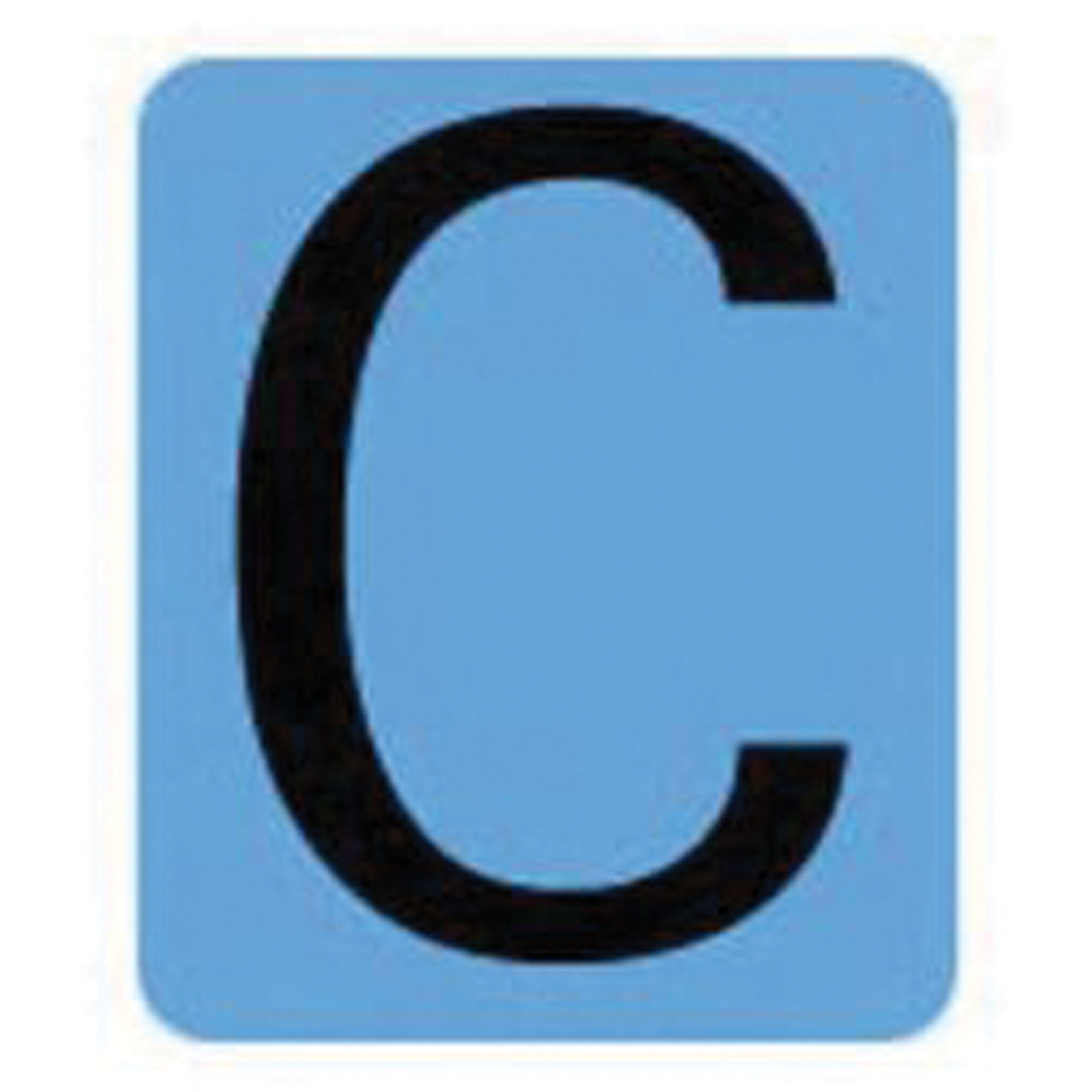 Étiquettes de lettres et chiffres gothiques individuels condensés Quick-AlignMD, C, 2" h, Noir
