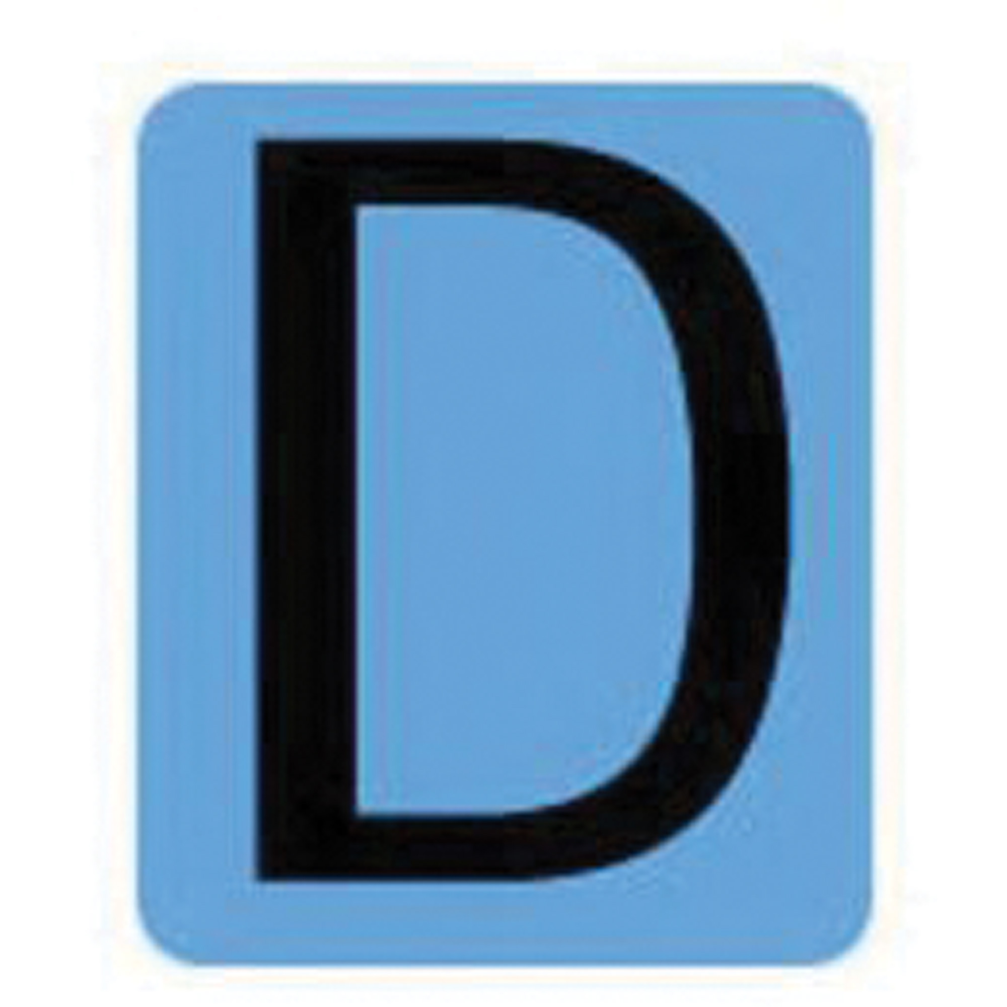 Étiquettes de lettres et chiffres gothiques individuels condensés Quick-AlignMD, D, 2" h, Noir
