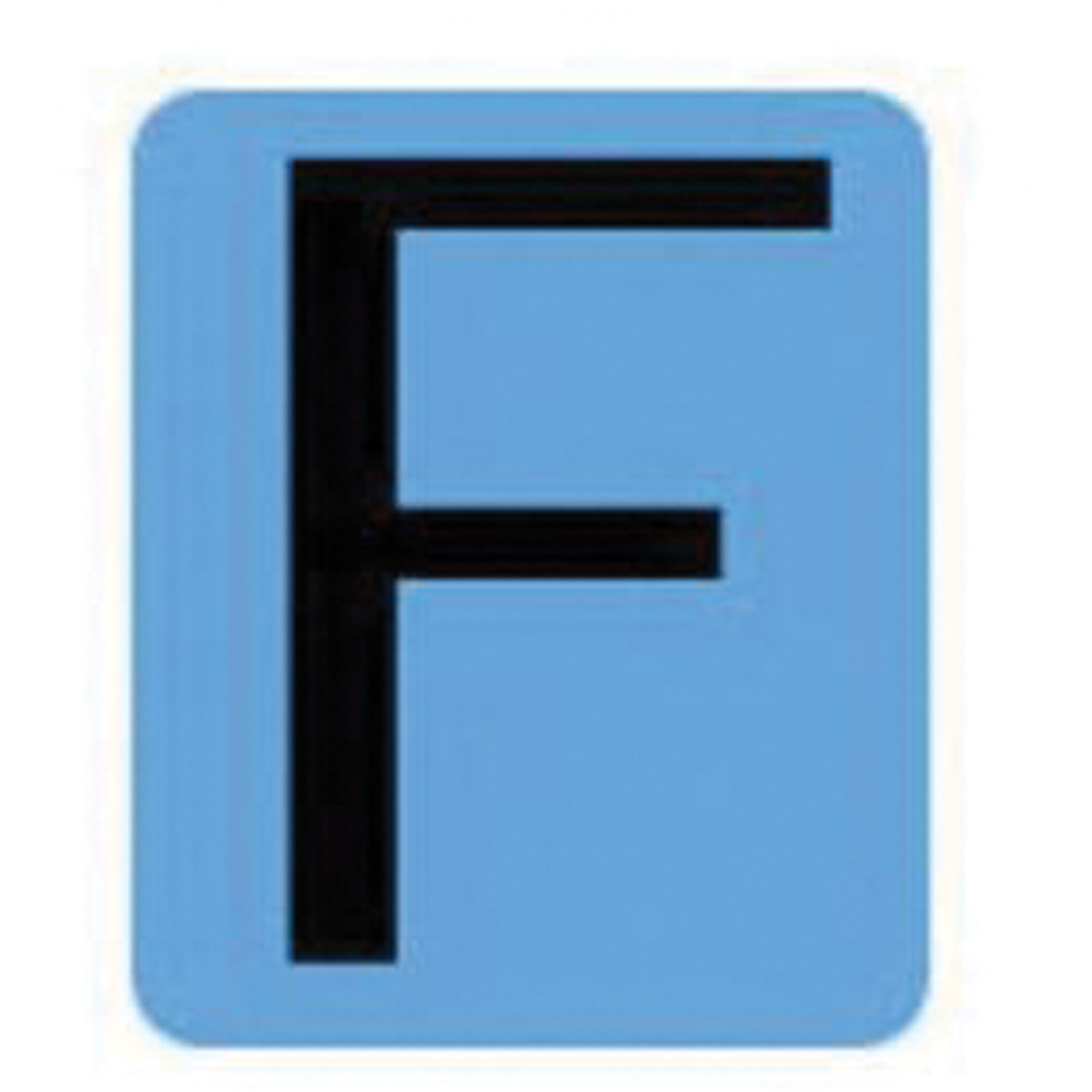 Étiquettes de lettres et chiffres gothiques individuels condensés Quick-AlignMD, F, 2" h, Noir