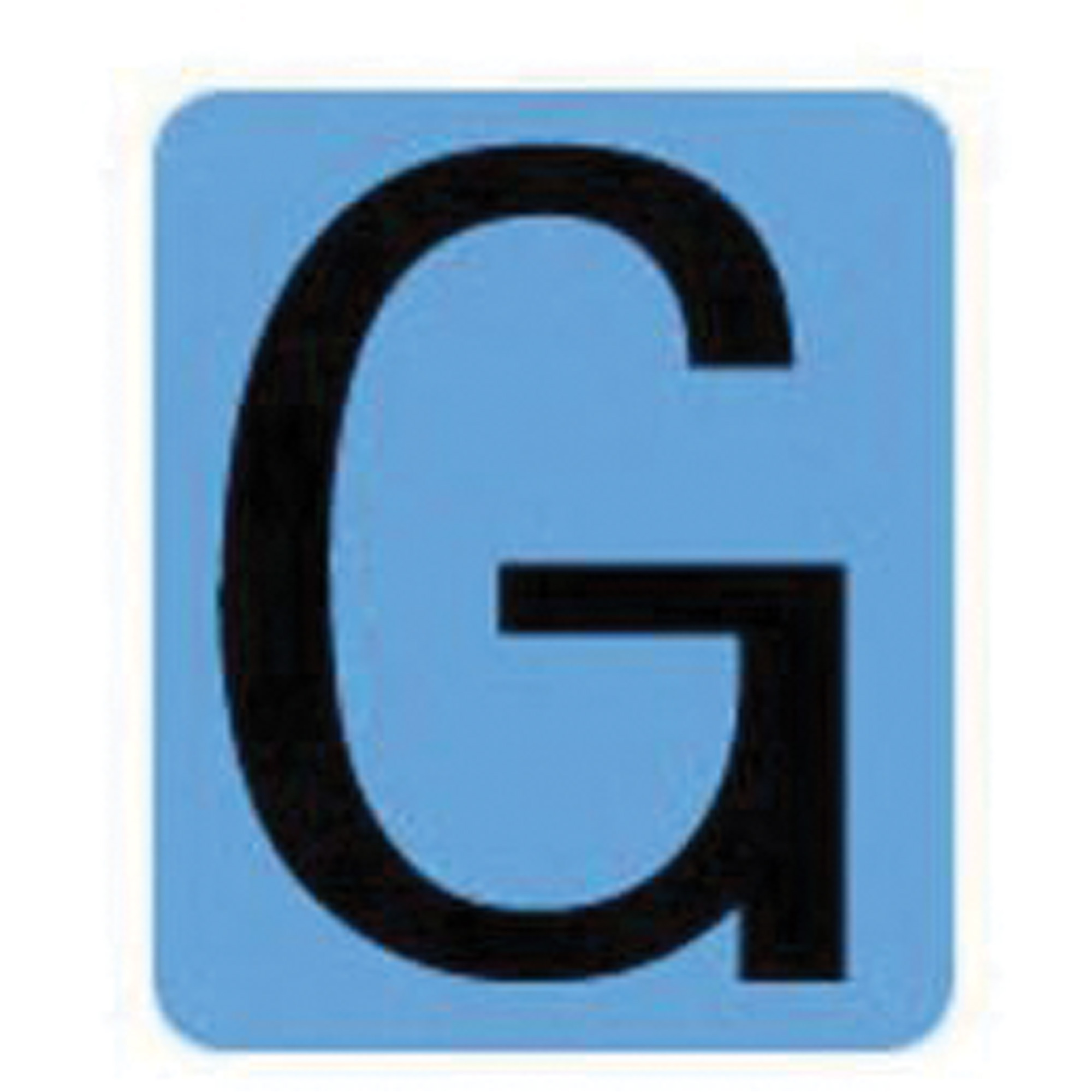 Étiquettes de lettres et chiffres gothiques individuels condensés Quick-AlignMD, G, 2" h, Noir