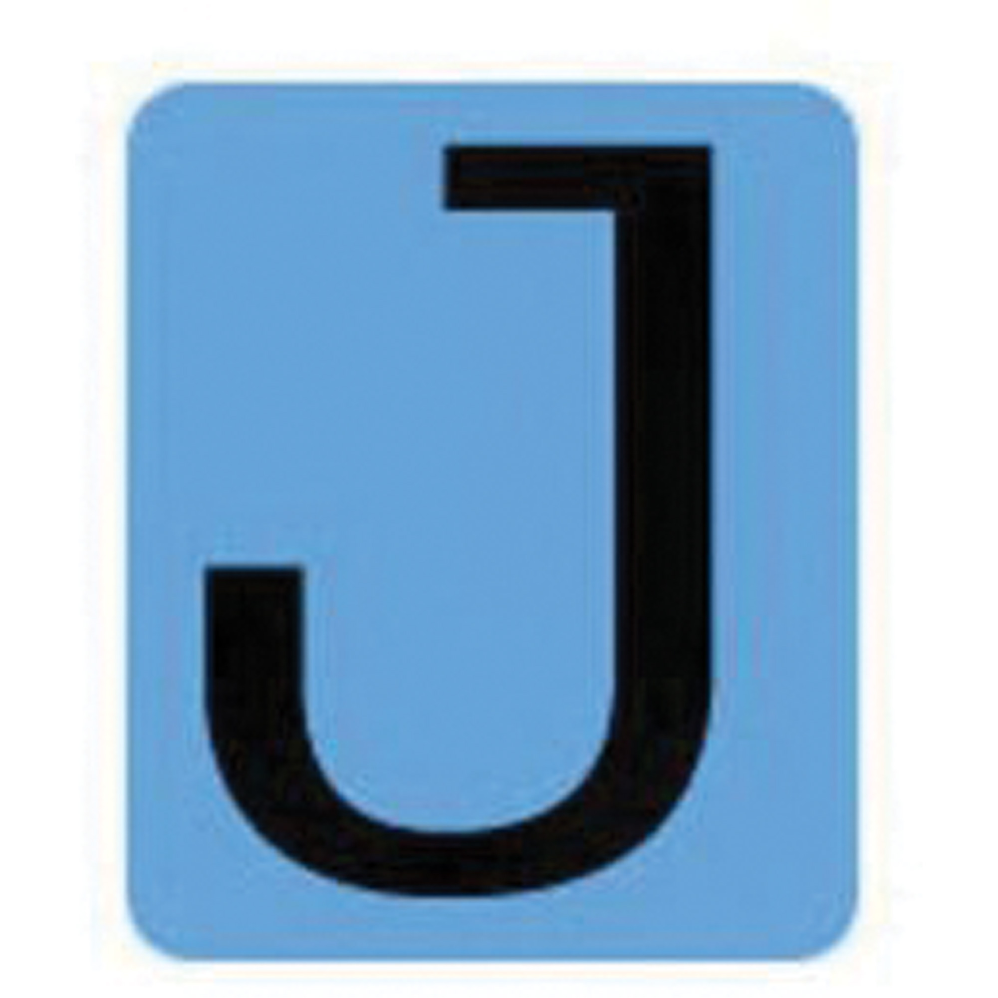 Étiquettes de lettres et chiffres gothiques individuels condensés Quick-AlignMD, J, 2" h, Noir