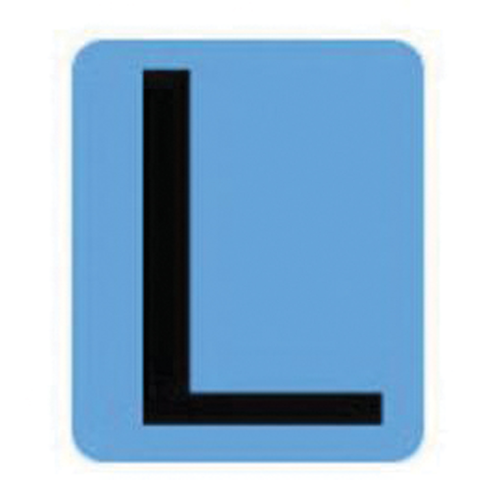Étiquettes de lettres et chiffres gothiques individuels condensés Quick-AlignMD, L, 2" h, Noir