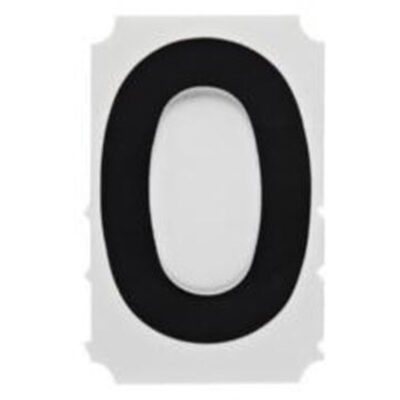 Étiquettes de lettres et chiffres gothiques individuels Quick-AlignMD, 0, 1" h, Noir