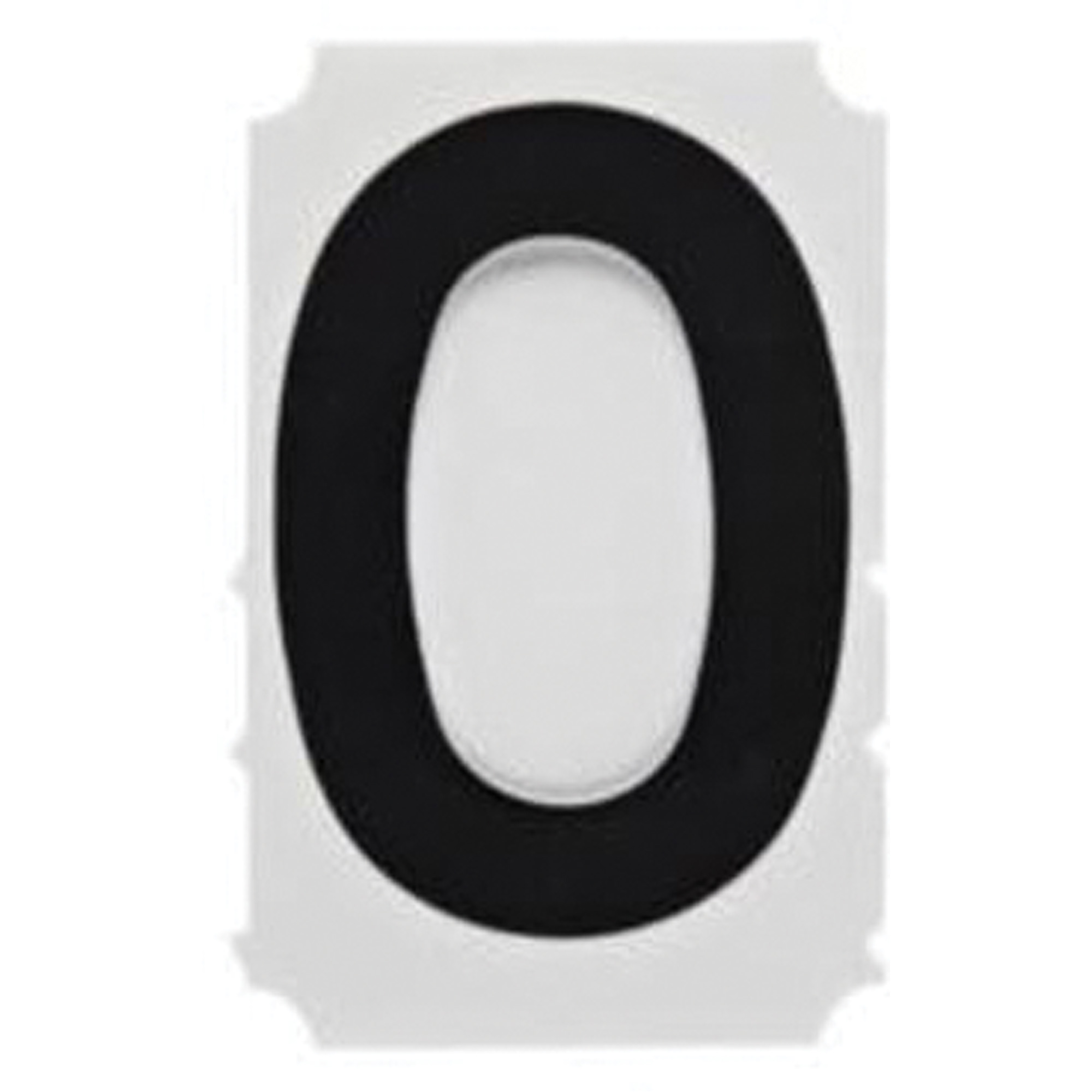 Étiquettes de lettres et chiffres gothiques individuels Quick-AlignMD, 0, 1" h, Noir