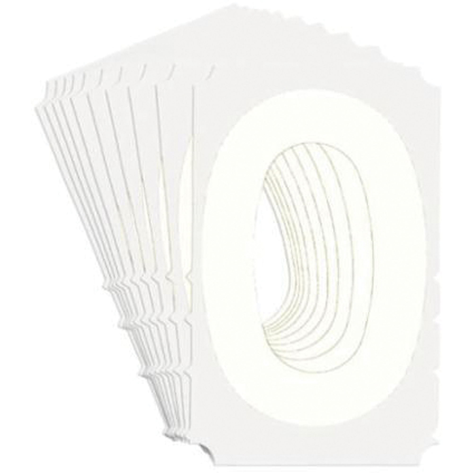 Étiquettes de lettres et chiffres gothiques individuels Quick-AlignMD, 0, 2" h, Blanc