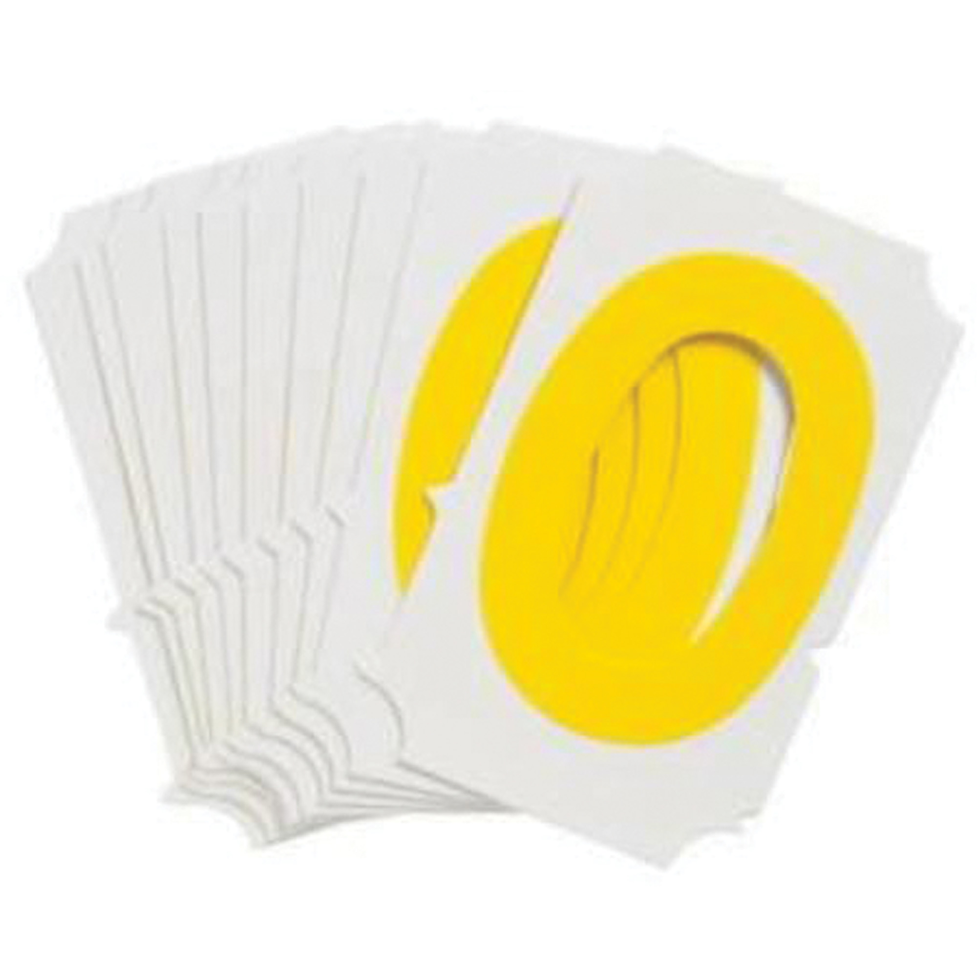 Étiquettes de lettres et chiffres gothiques individuels Quick-AlignMD, 0, 2" h, Jaune