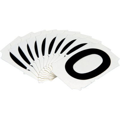 Étiquettes de lettres et chiffres gothiques individuels Quick-AlignMD, 0, 2" h, Noir