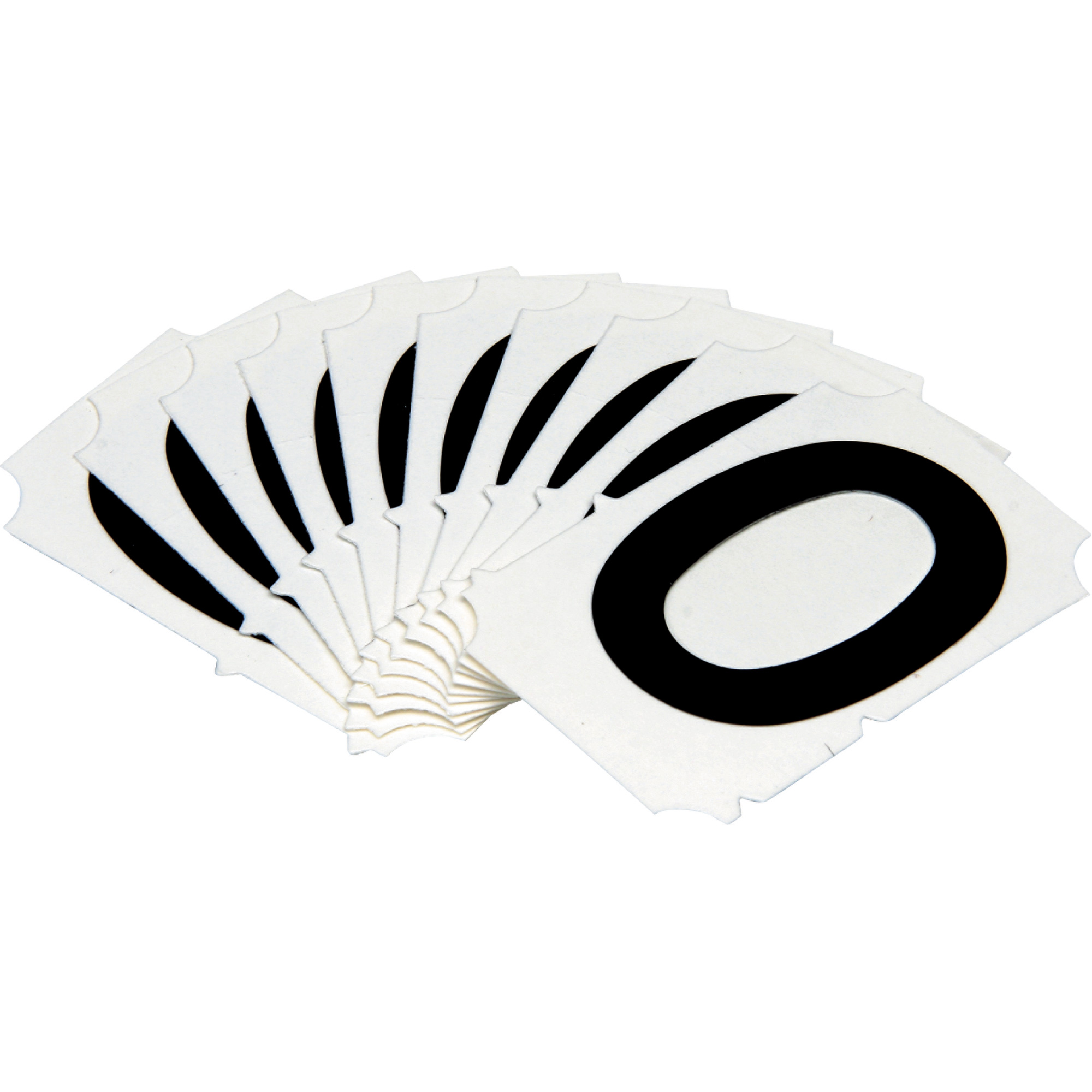 Étiquettes de lettres et chiffres gothiques individuels Quick-AlignMD, 0, 2" h, Noir