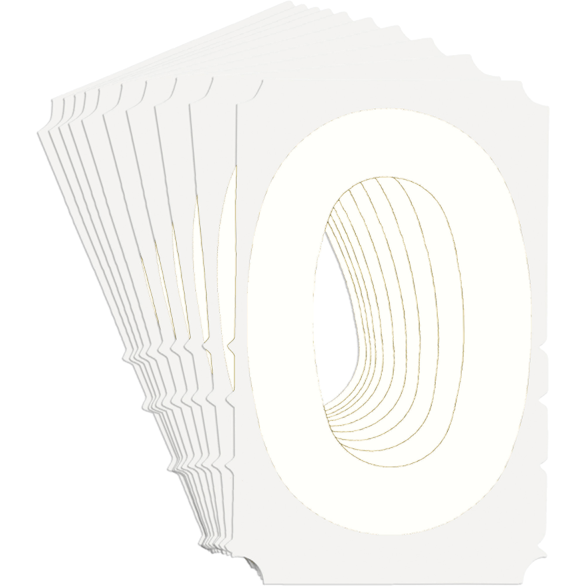 Étiquettes de lettres et chiffres gothiques individuels Quick-AlignMD, 0, 3" h, Blanc