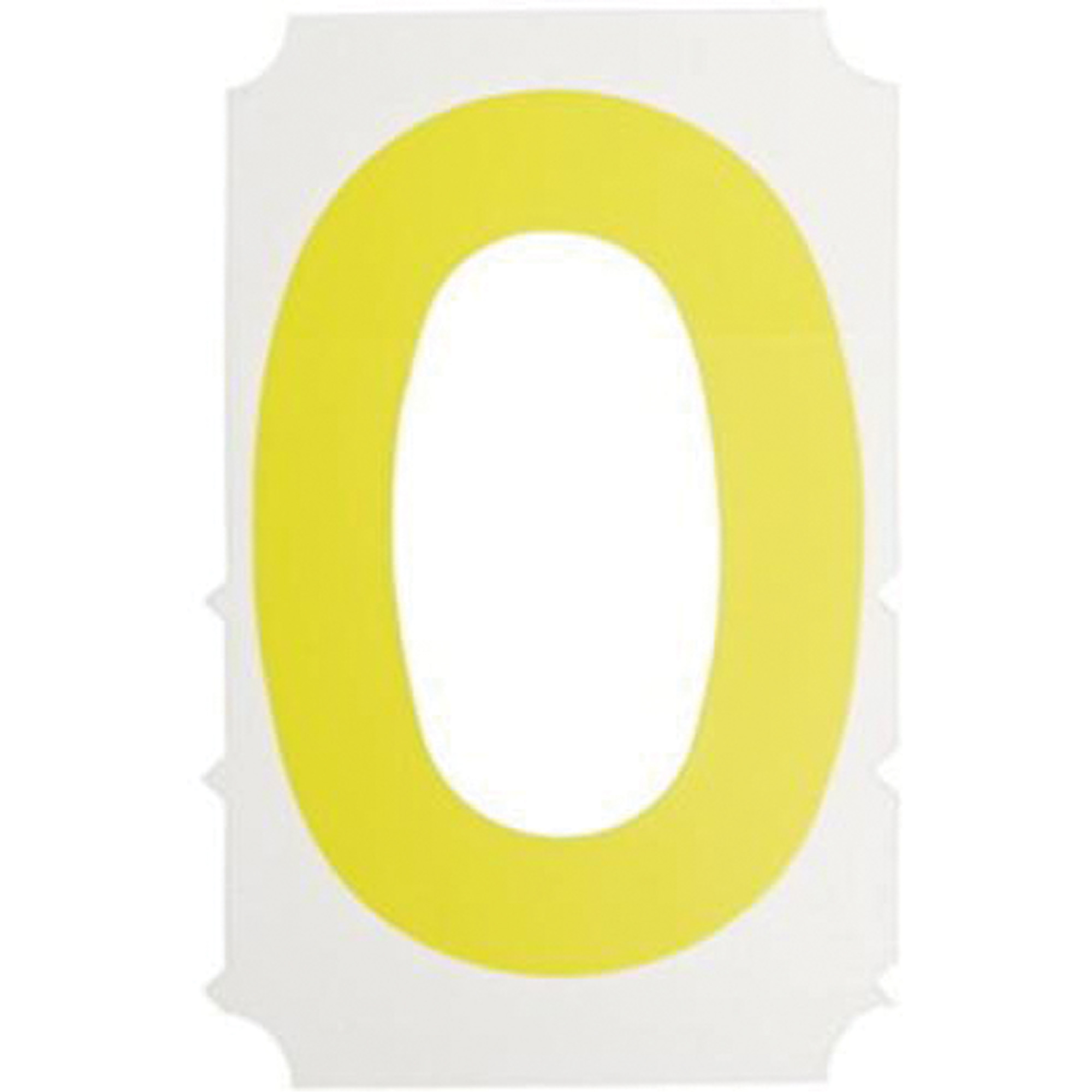 Étiquettes de lettres et chiffres gothiques individuels Quick-AlignMD, 0, 3" h, Jaune