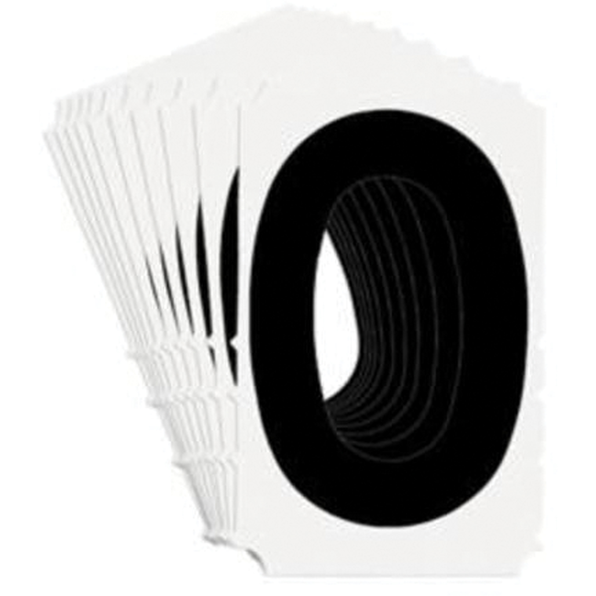 Étiquettes de lettres et chiffres gothiques individuels Quick-AlignMD, 0, 3" h, Noir