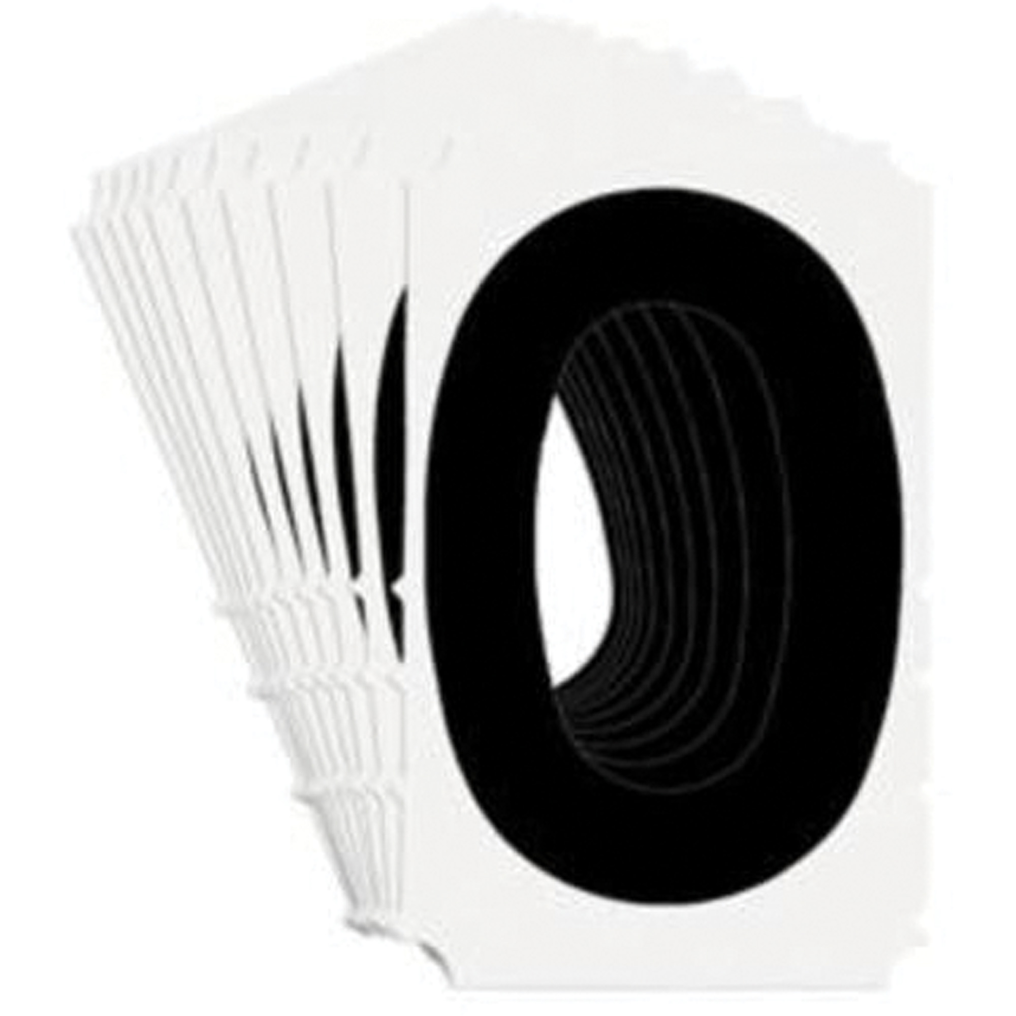 Étiquettes de lettres et chiffres gothiques individuels Quick-AlignMD, 0, 4" h, Noir