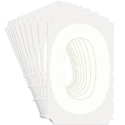 Étiquettes de lettres et chiffres gothiques individuels Quick-AlignMD, 0, 6" h, Blanc