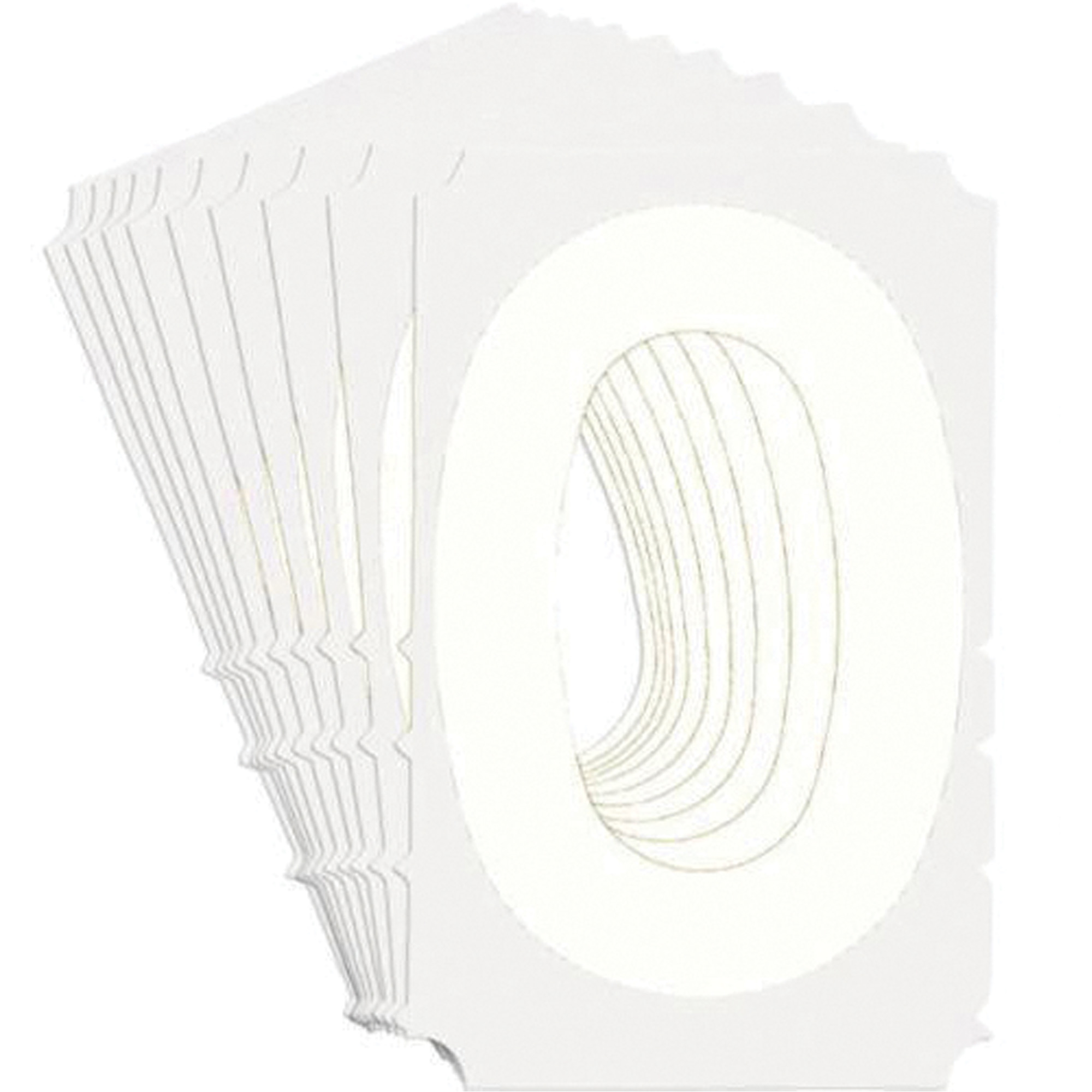 Étiquettes de lettres et chiffres gothiques individuels Quick-AlignMD, 0, 6" h, Blanc